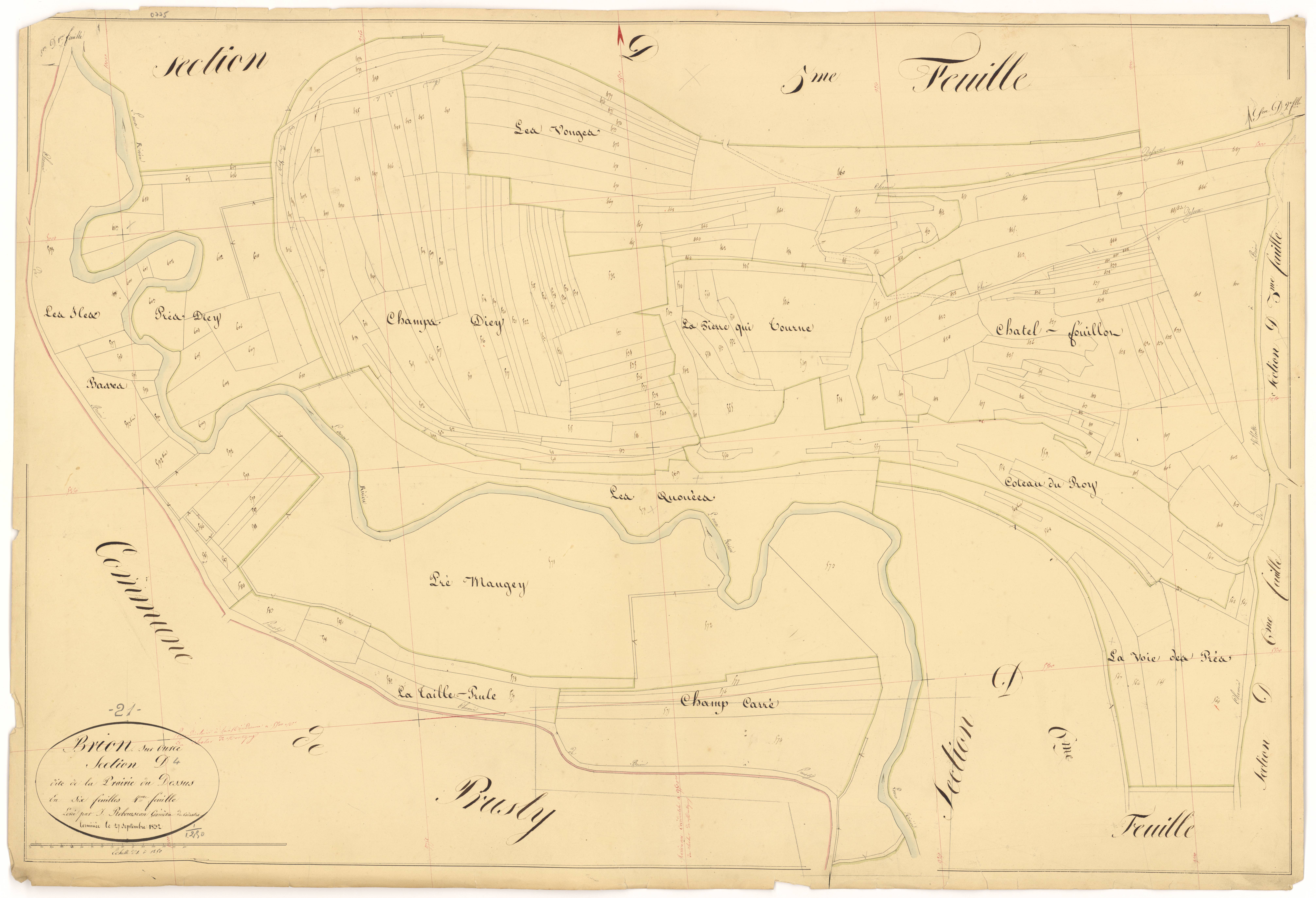 Brion-sur-Ource - Section D4 - 3 P PLAN 112/22