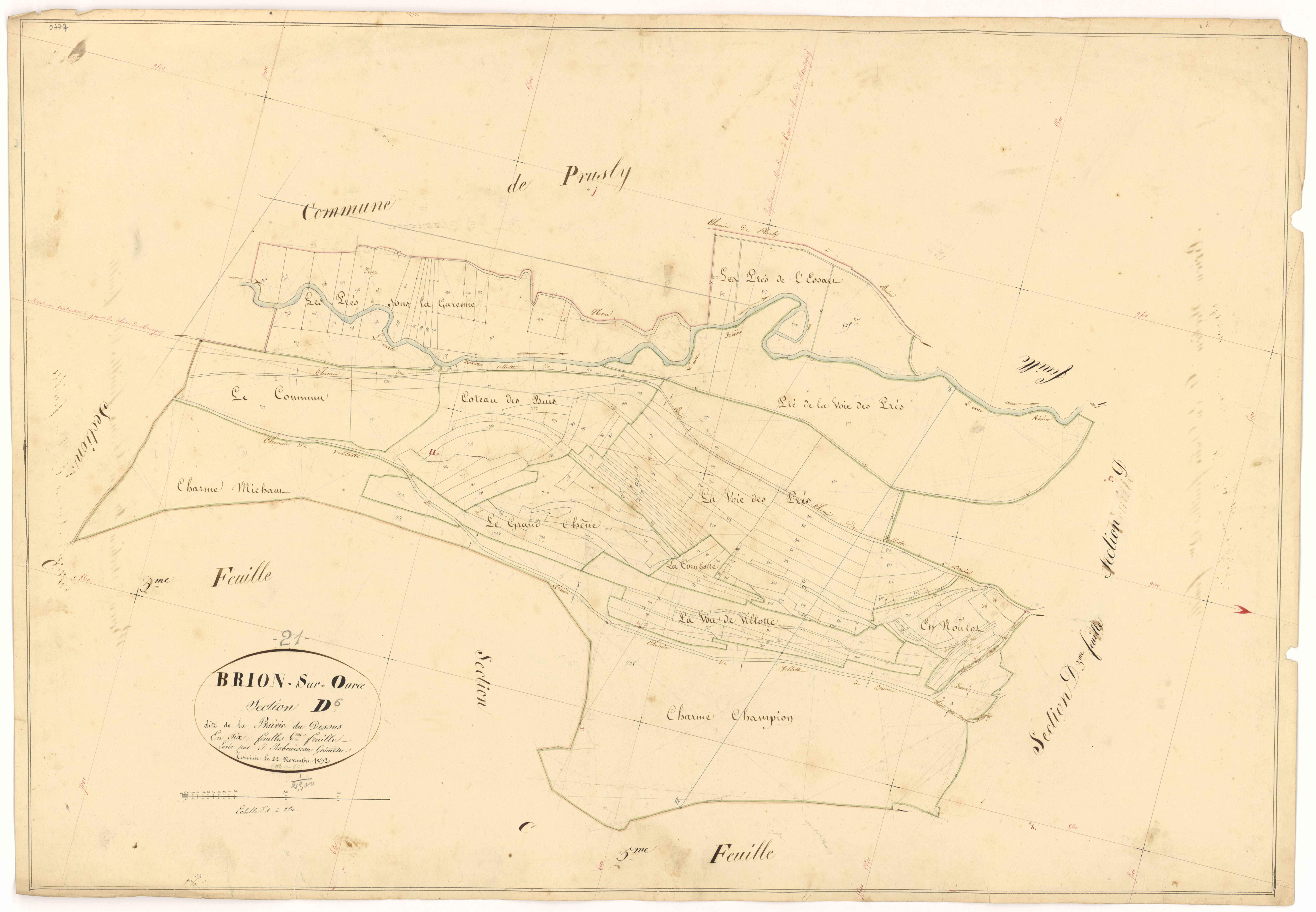 Brion-sur-Ource - Section D6 - 3 P PLAN 112/24