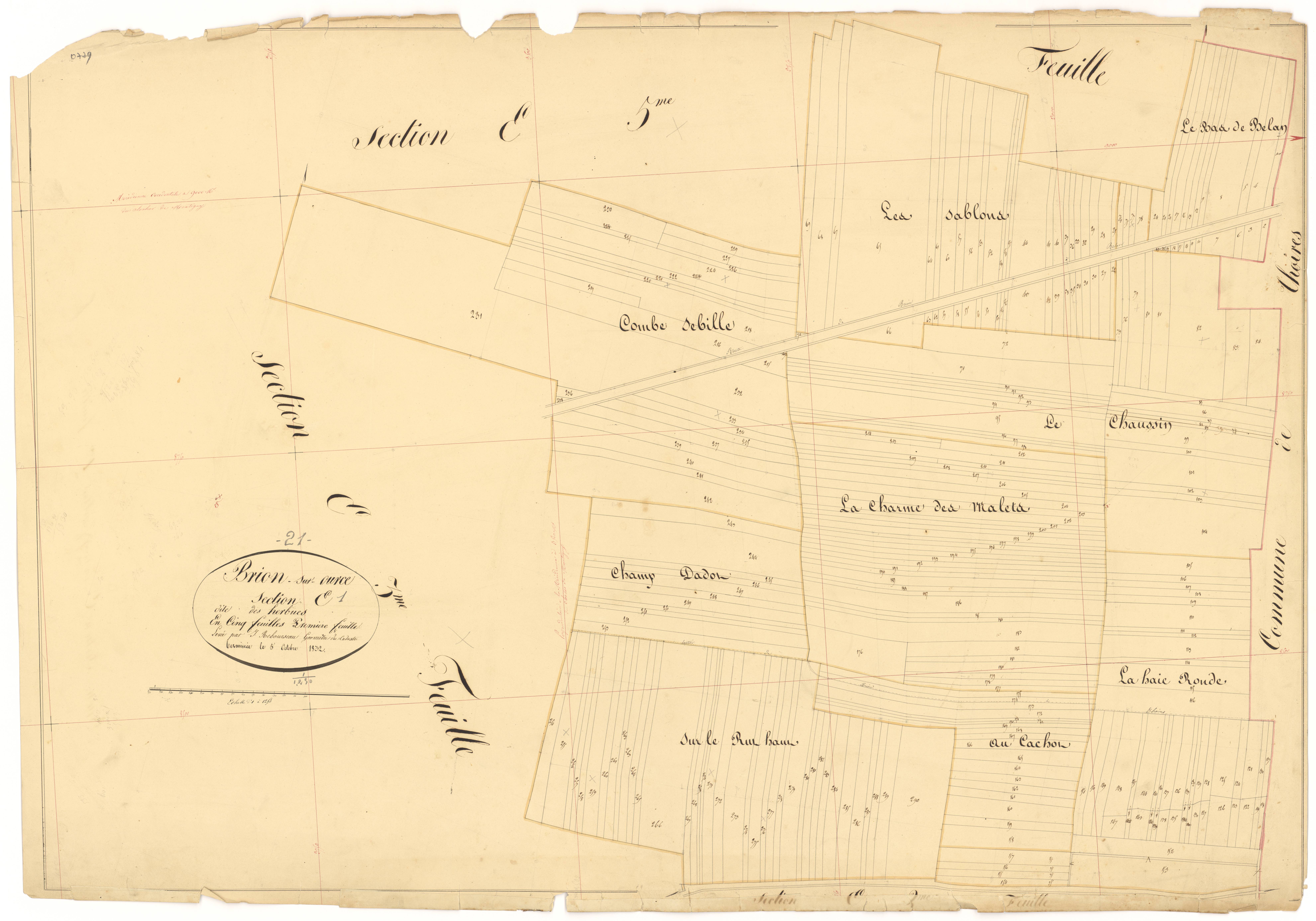 Brion-sur-Ource - Section E1 - 3 P PLAN 112/26