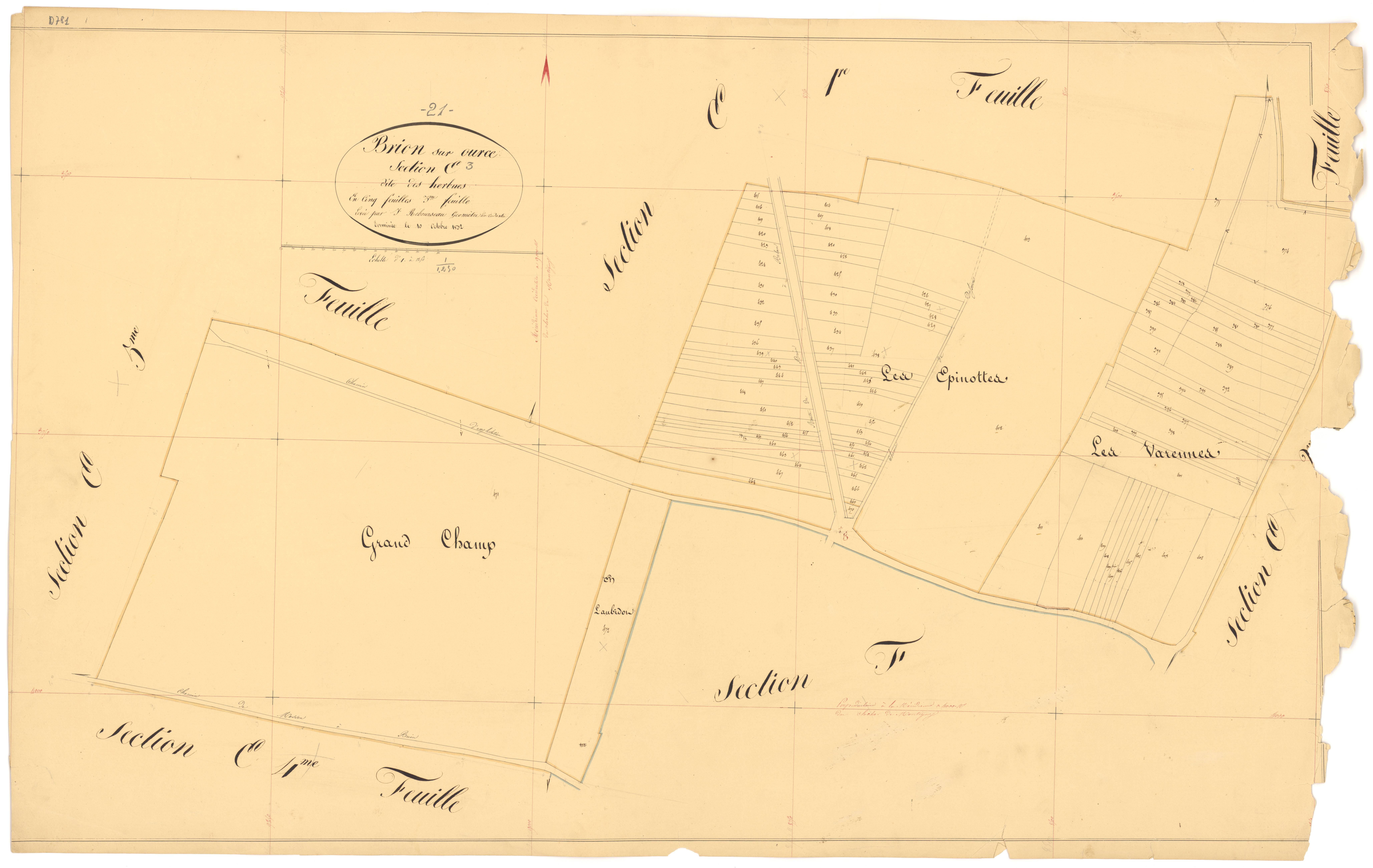 Brion-sur-Ource - Section E3 - 3 P PLAN 112/28