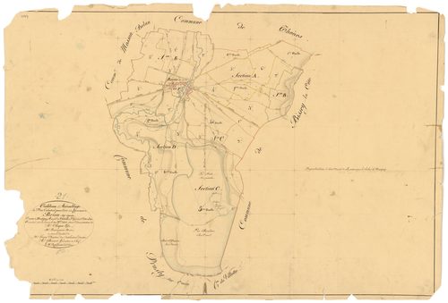 Brion-sur-Ource - Tableau d'assemblage - 3 P PLAN 112/1