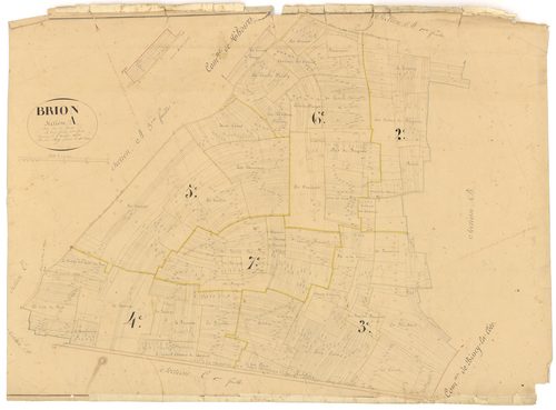 Brion-sur-Ource - Section A (tableau d'assemblage) - 3 P PLAN 112/2