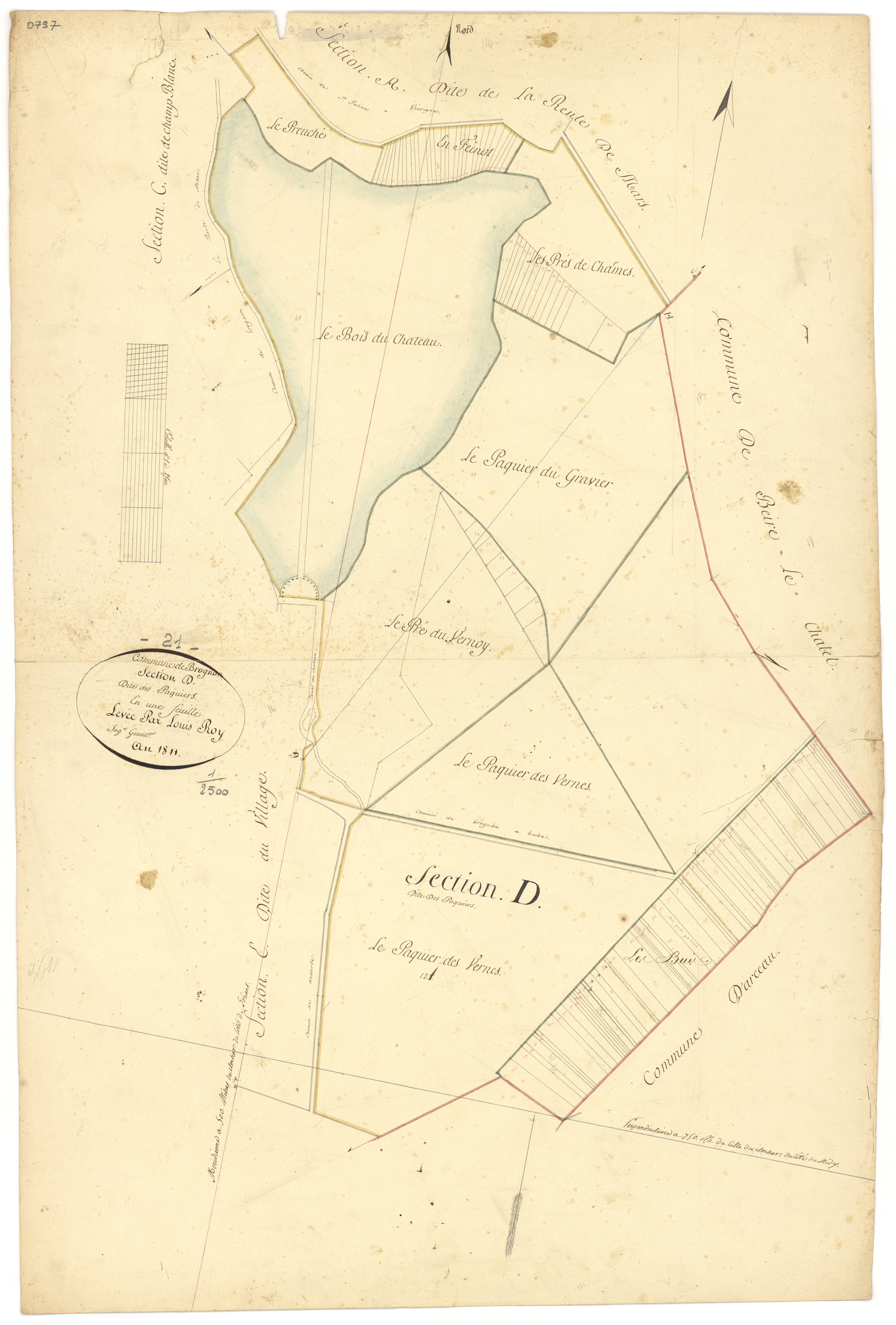 Brognon - Section D - 3 P PLAN 114/5