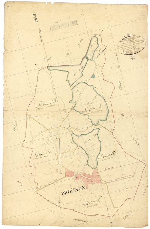 Brognon - Tableau d'assemblage - 3 P PLAN 114/1