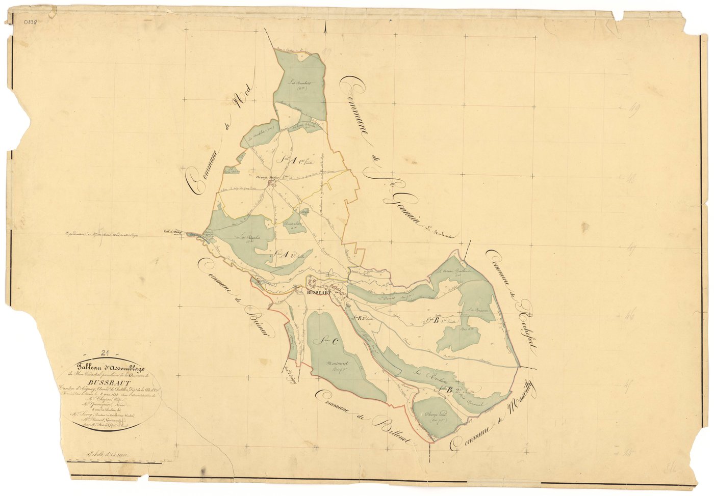 Busseaut - Tableau d'assemblage - 3 P PLAN 121/1