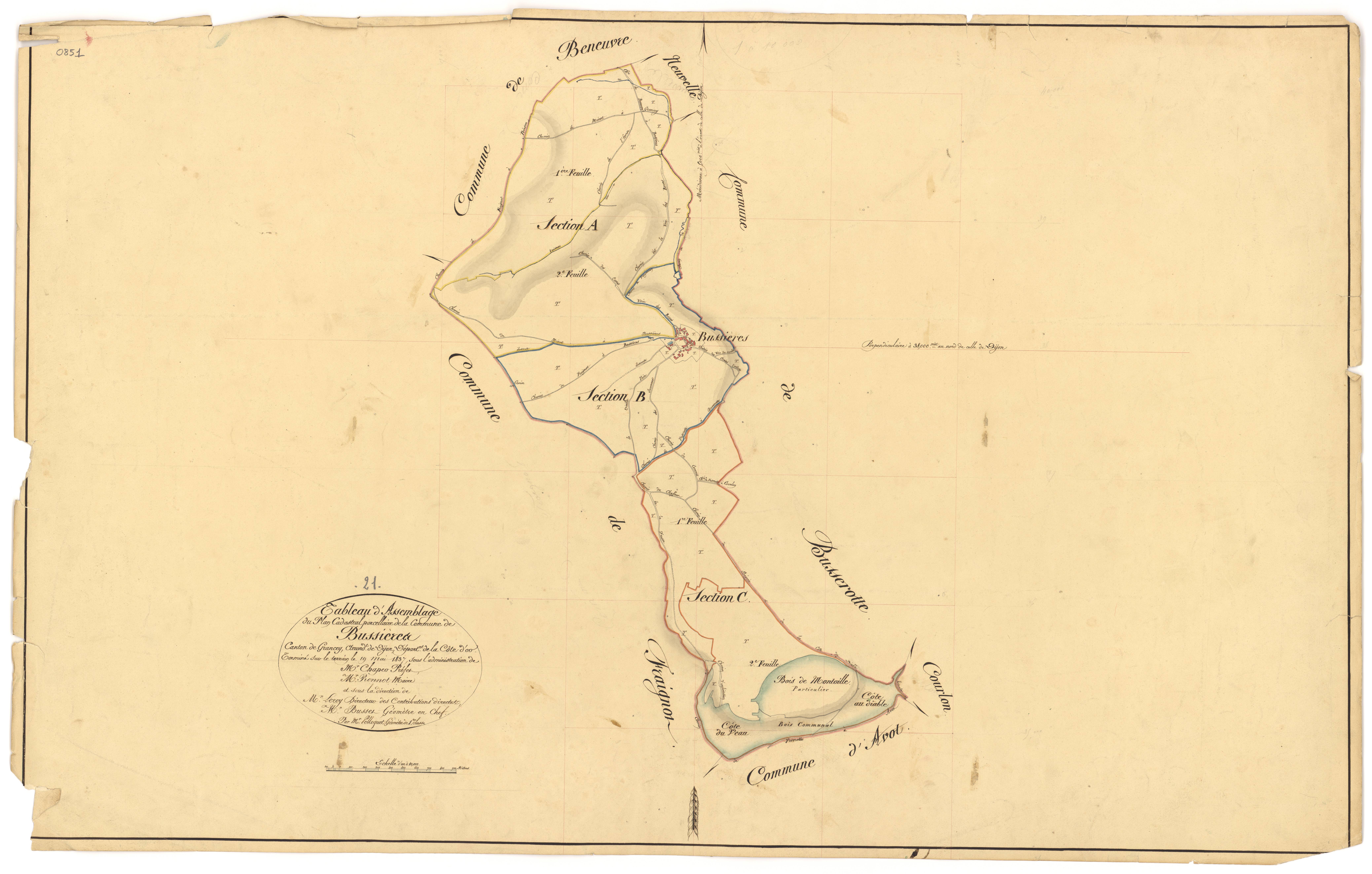 Bussières - Tableau d'assemblage - 3 P PLAN 123/1