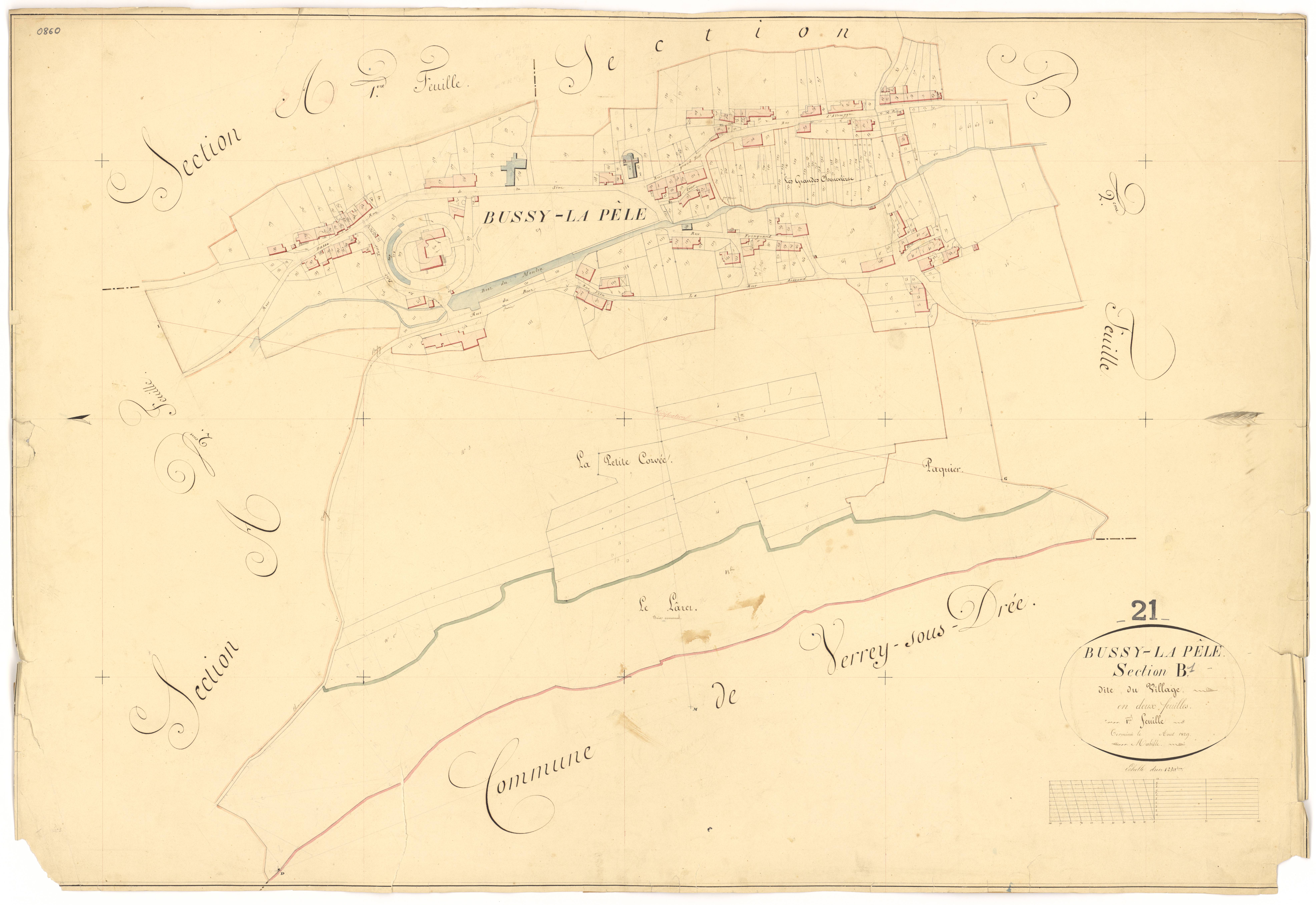 Bussy-la-Pesle - Section B1 - 3 P PLAN 125/4