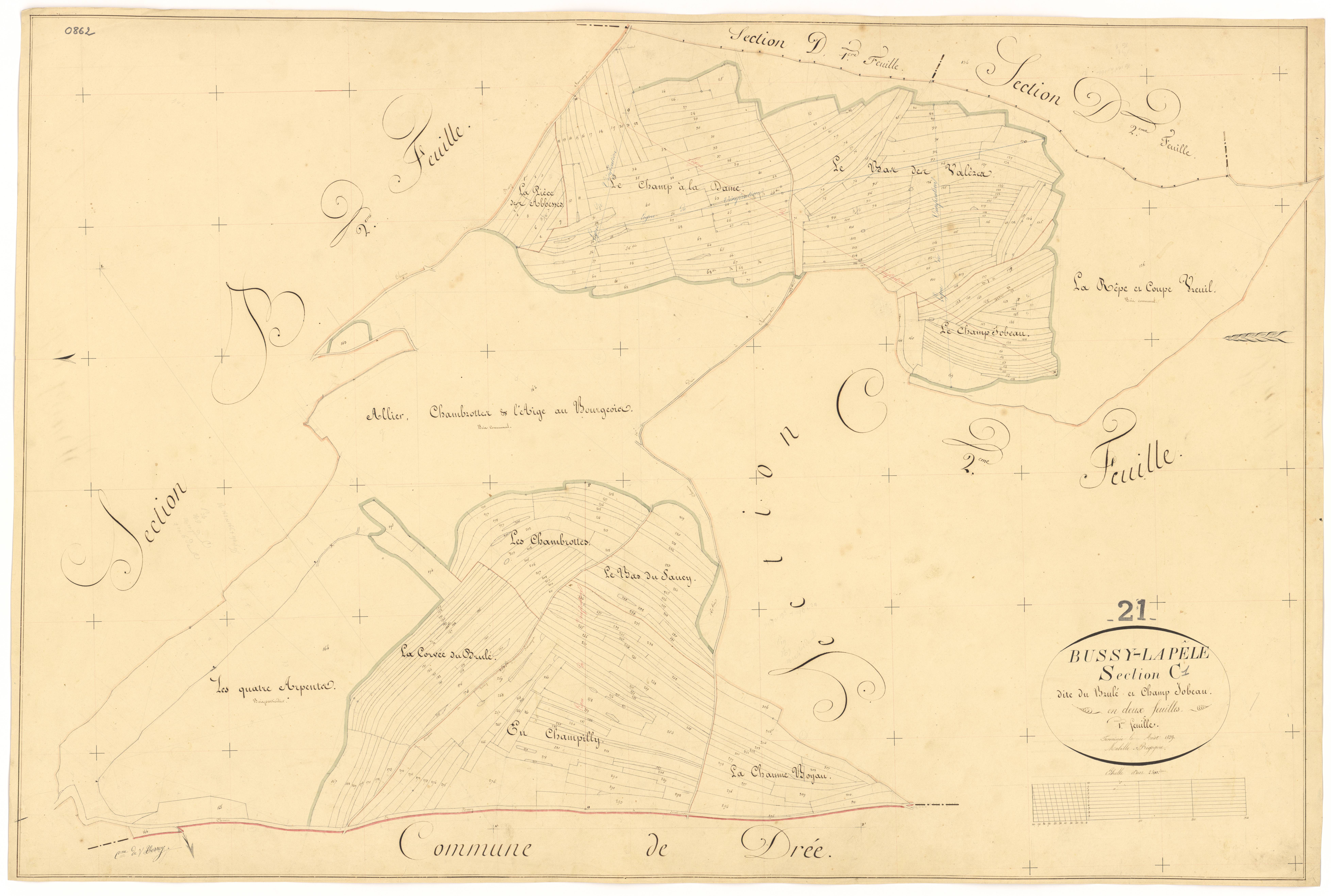 Bussy-la-Pesle - Section C1 - 3 P PLAN 125/6