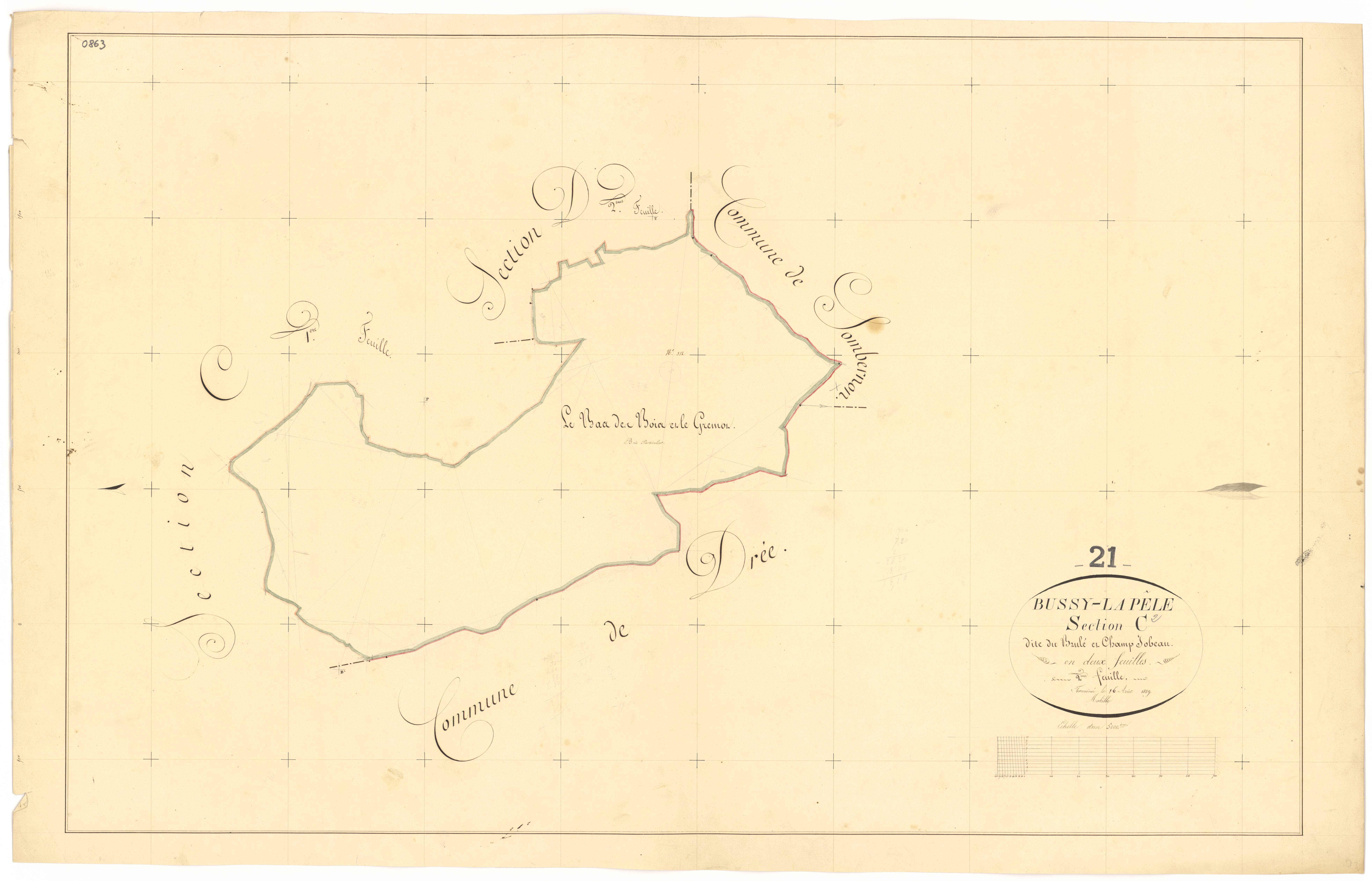 Bussy-la-Pesle - Section C2 - 3 P PLAN 125/7