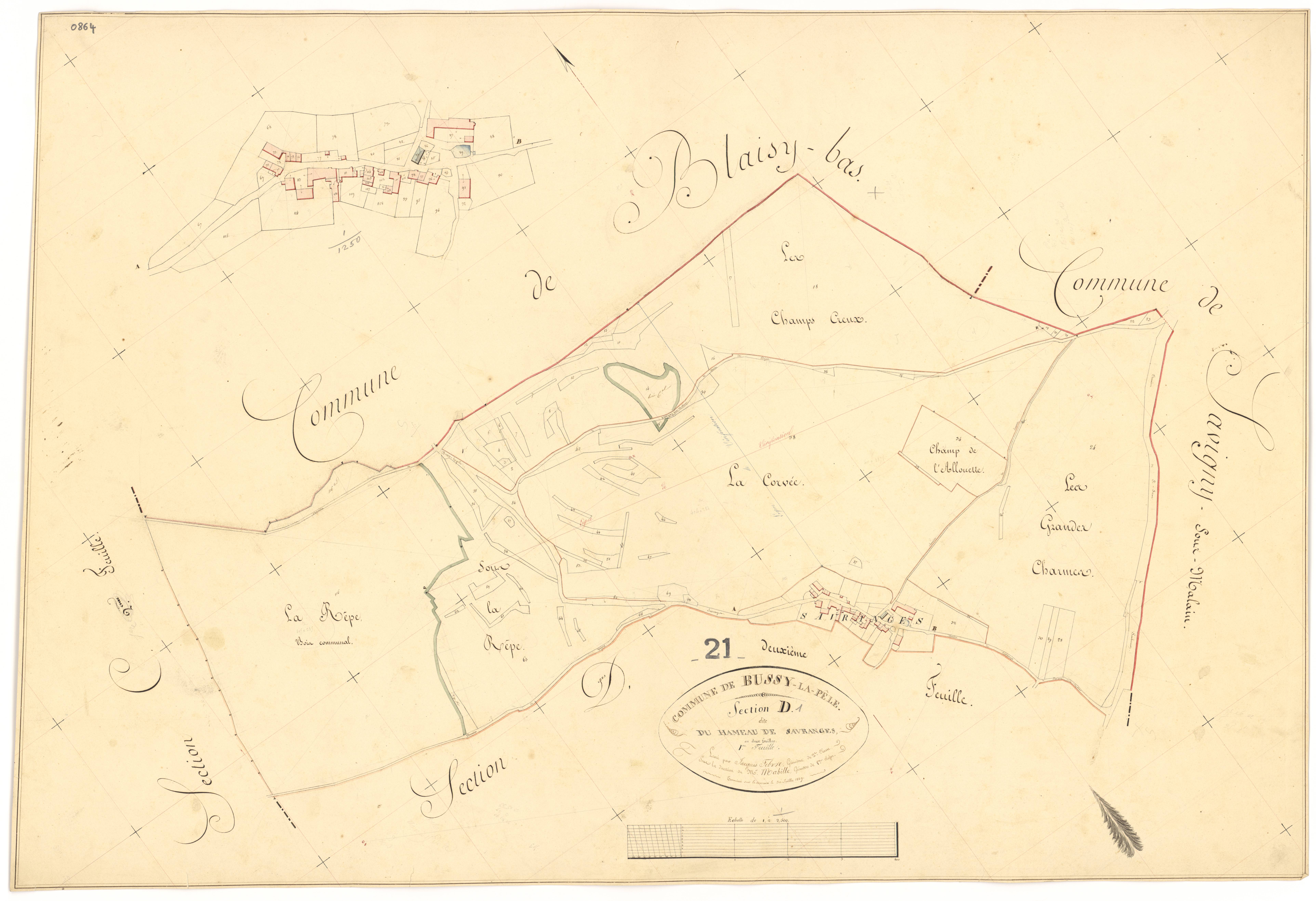 Bussy-la-Pesle - Section D1 - 3 P PLAN 125/8