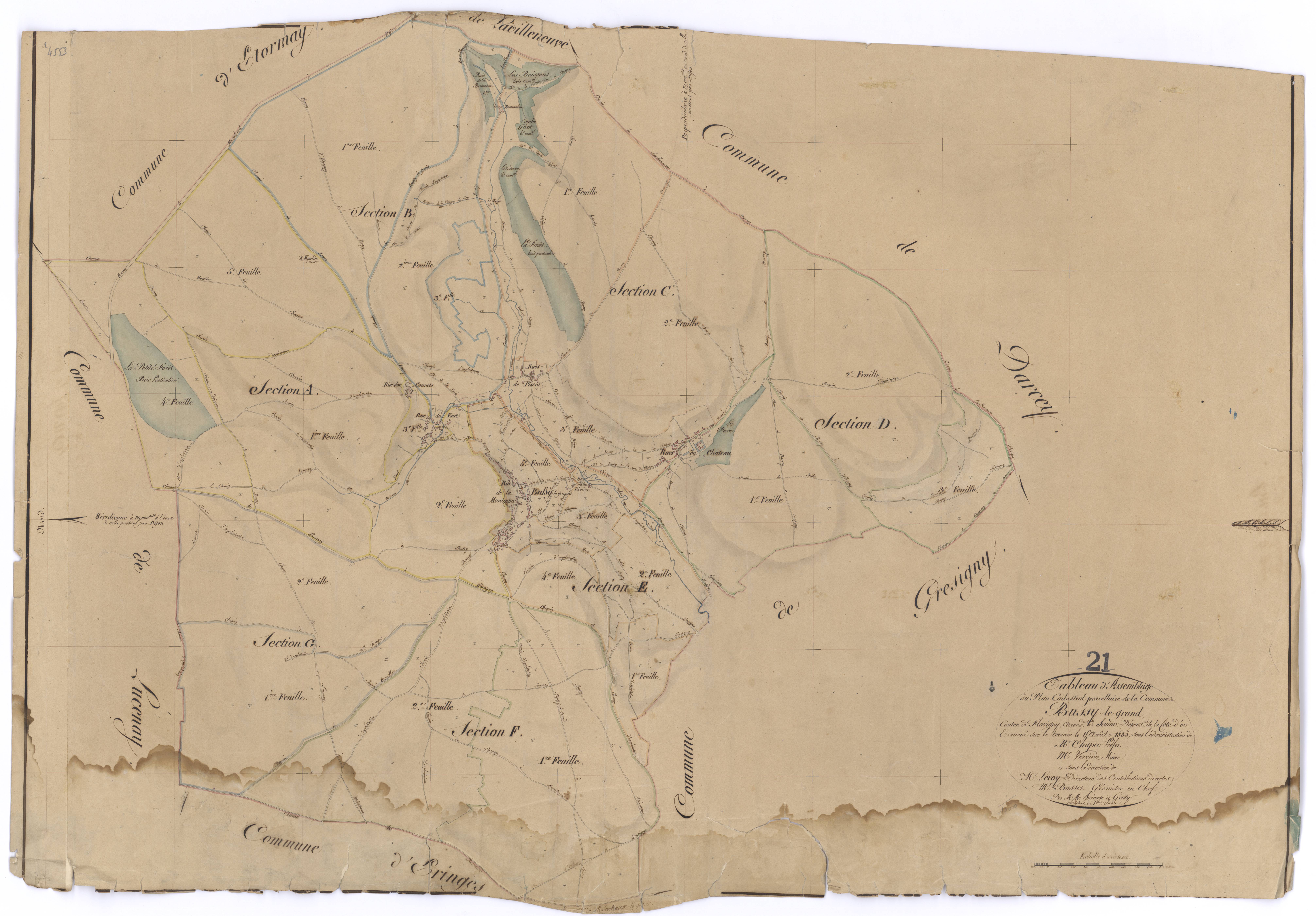 Bussy-le-Grand - Tableau d'assemblage - 3 P PLAN 126/1