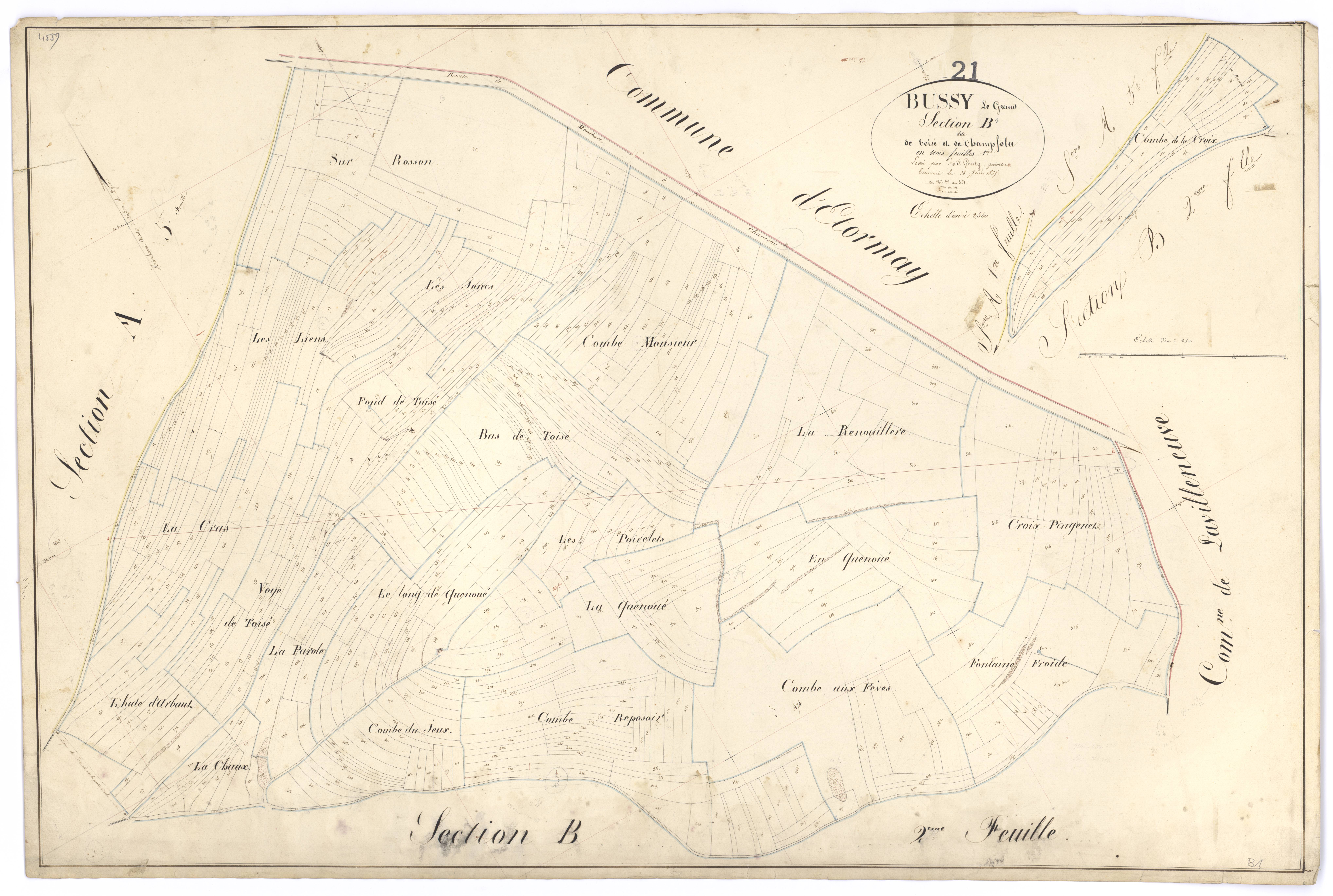 Bussy-le-Grand - Section B1 - 3 P PLAN 126/7