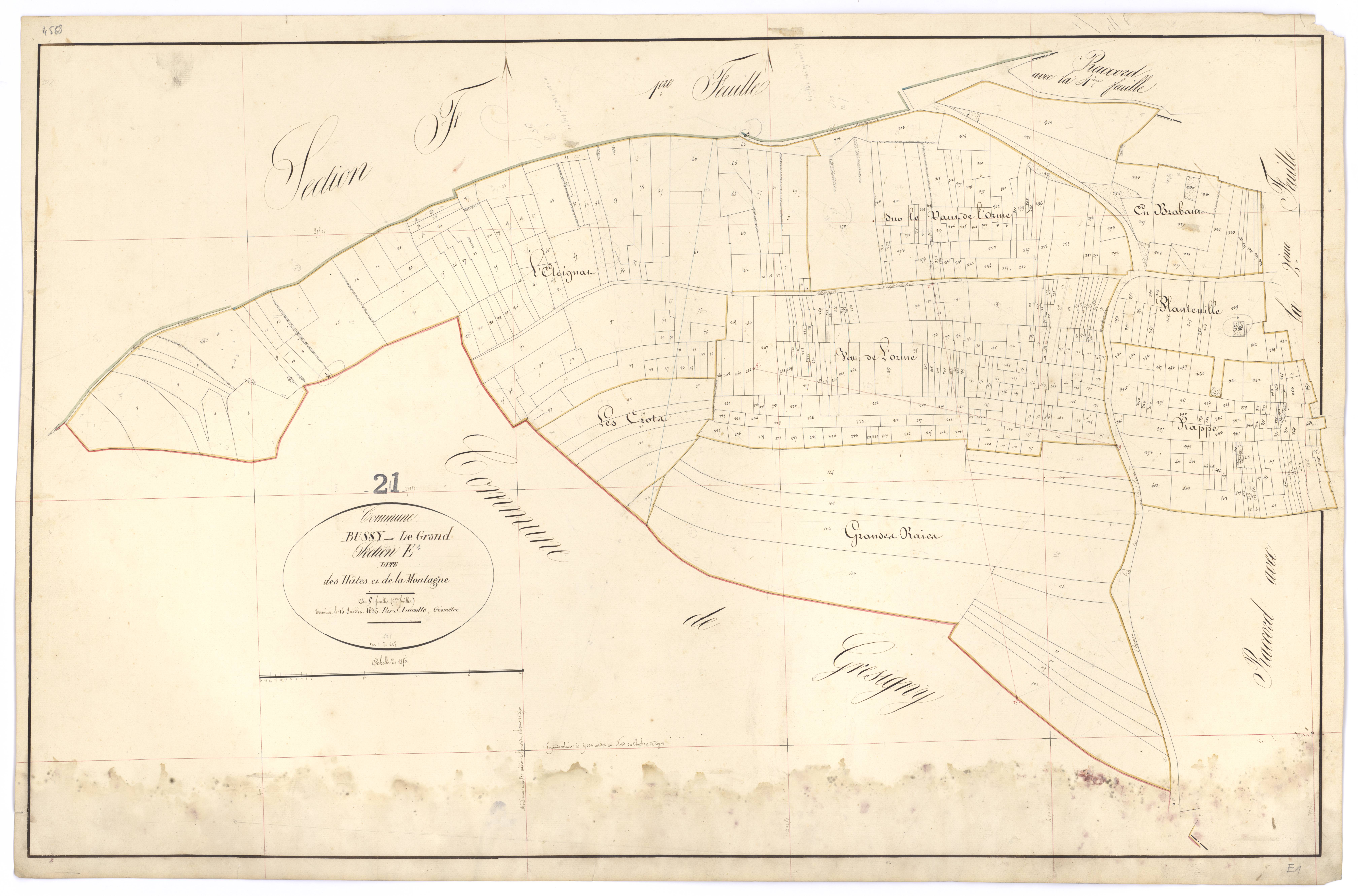 Bussy-le-Grand - Section E1 - 3 P PLAN 126/16