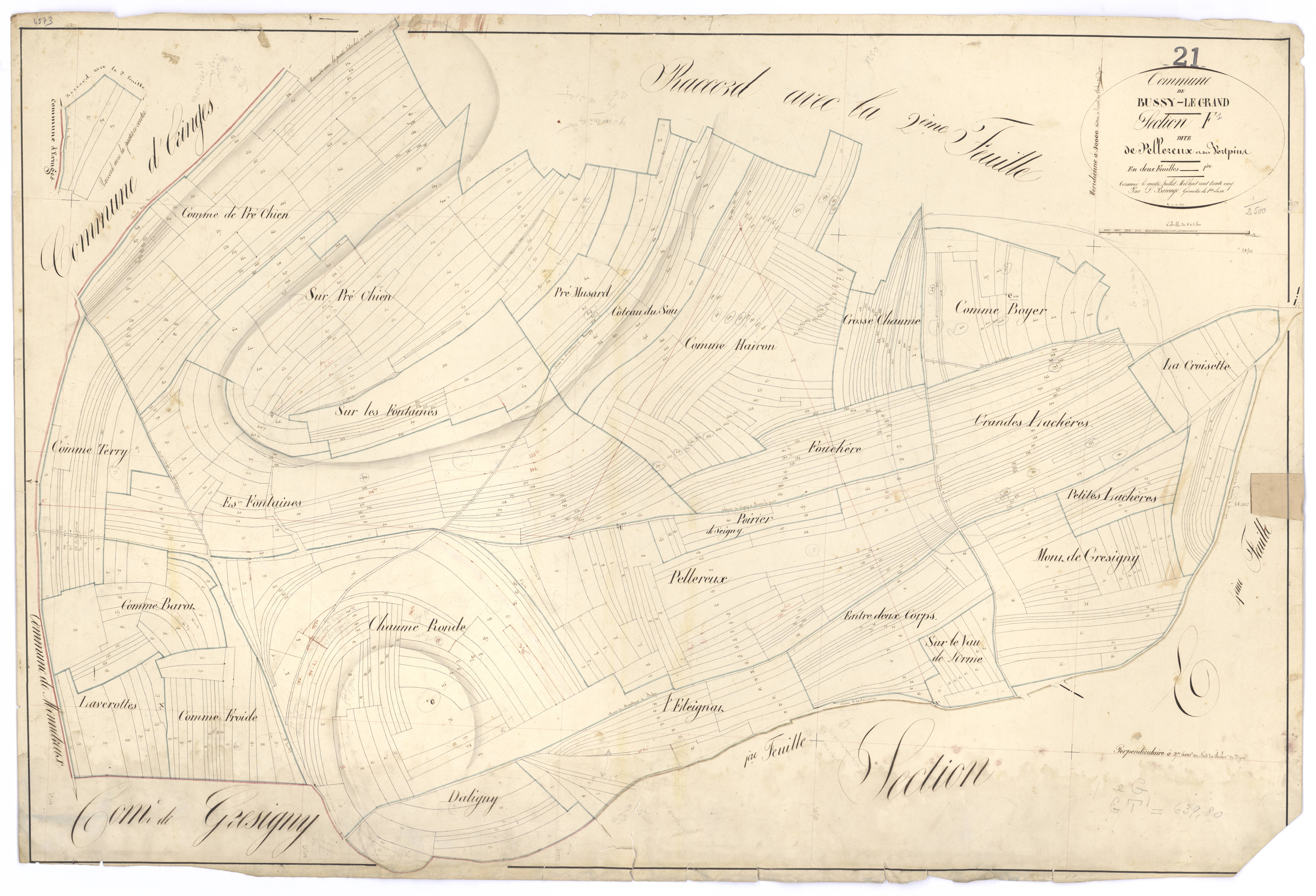 Bussy-le-Grand - Section F1 - 3 P PLAN 126/21