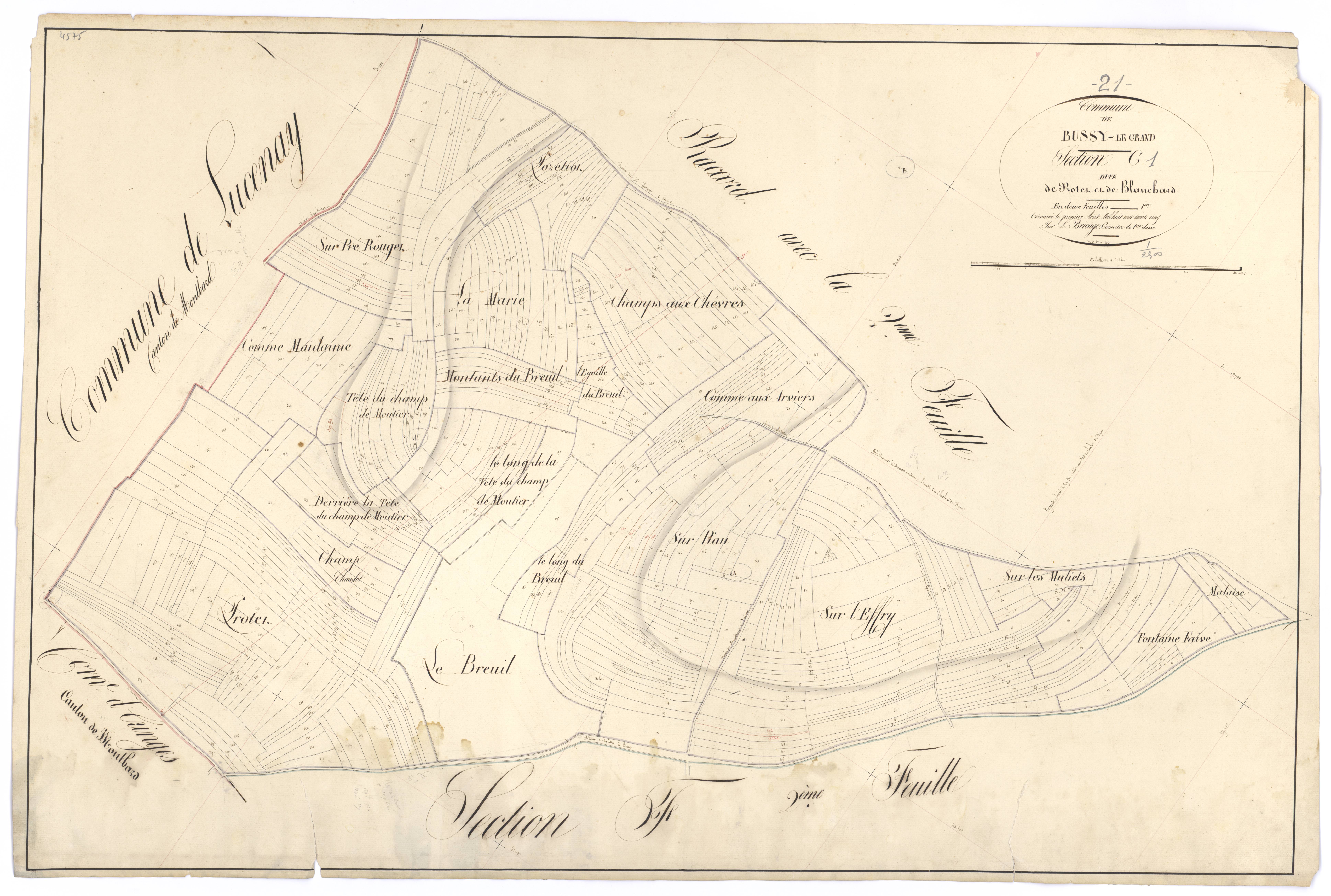 Bussy-le-Grand - Section G1 - 3 P PLAN 126/23