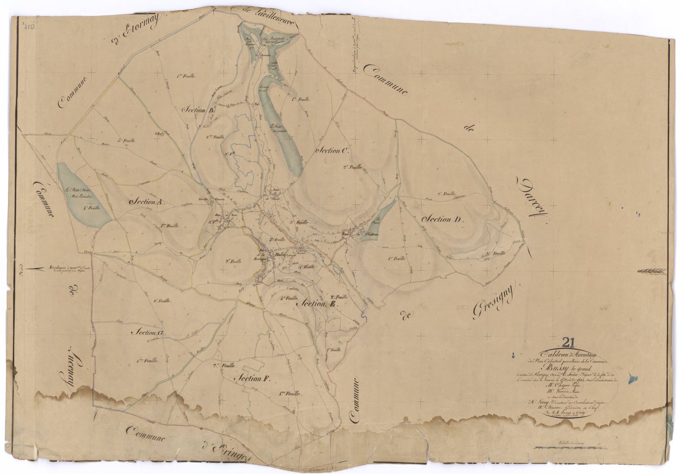 Bussy-le-Grand - Tableau d'assemblage - 3 P PLAN 126/1