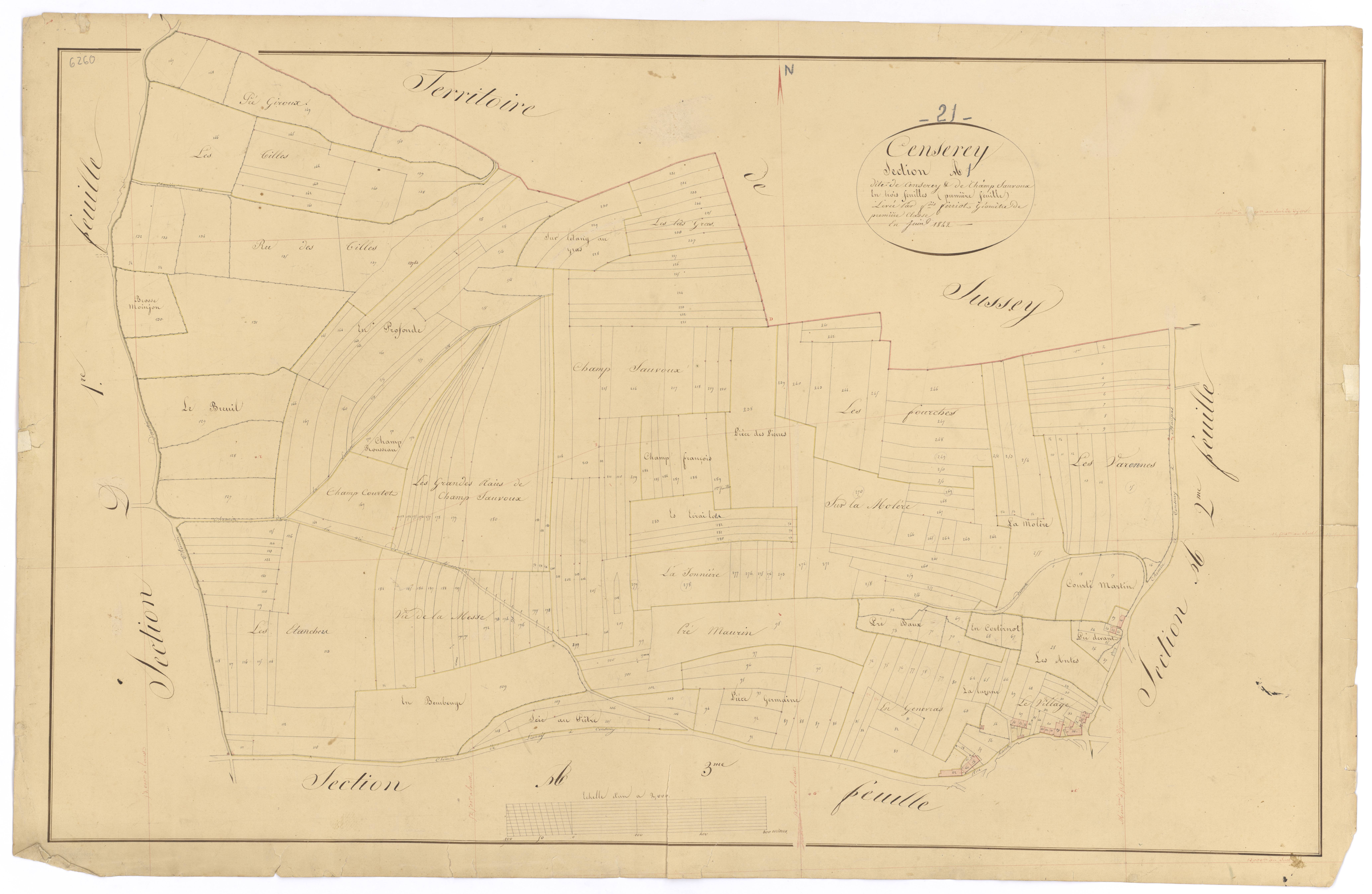 Censerey - Section A1 - 3 P PLAN 129/2
