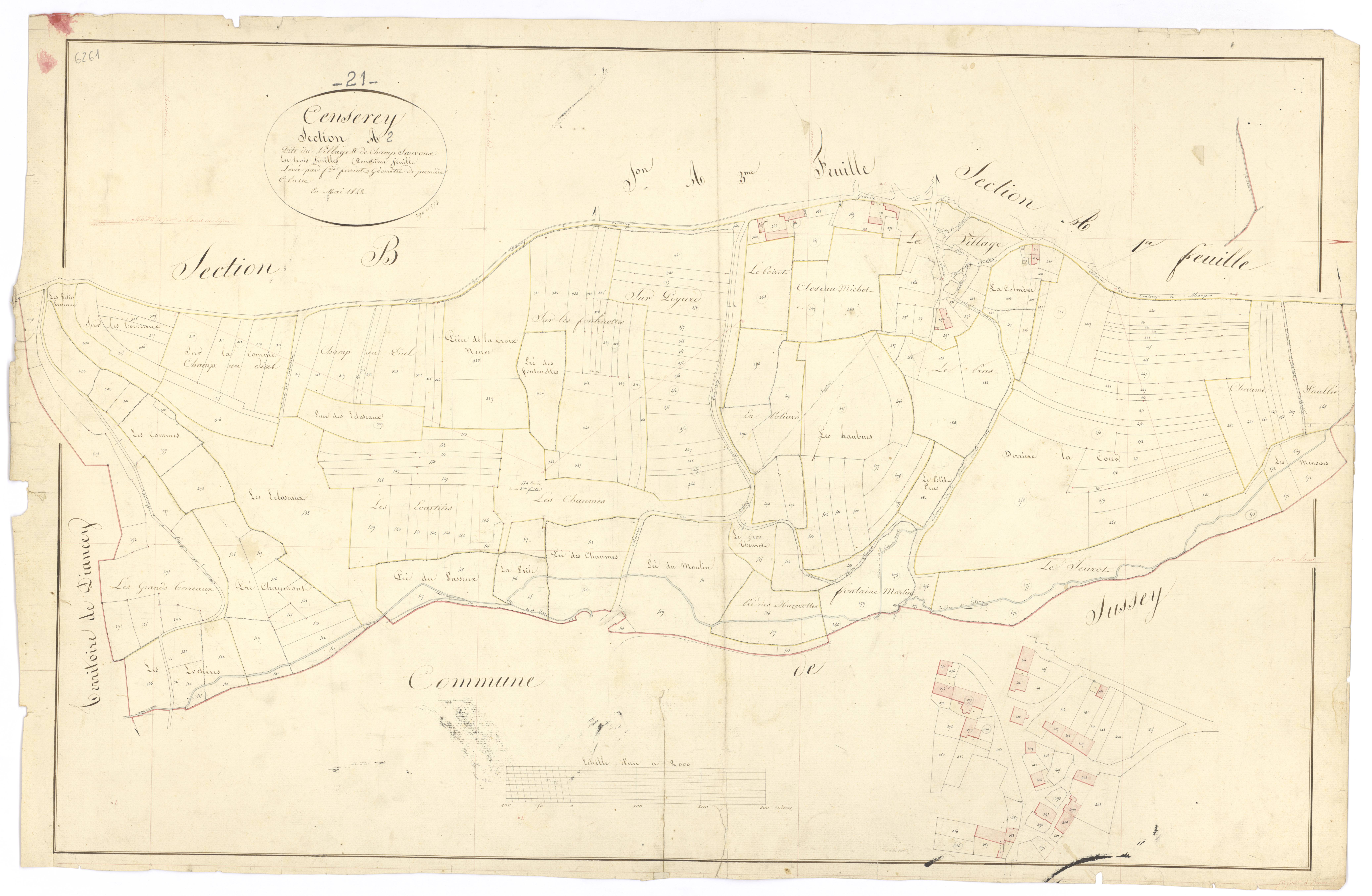 Censerey - Section A2 - 3 P PLAN 129/3