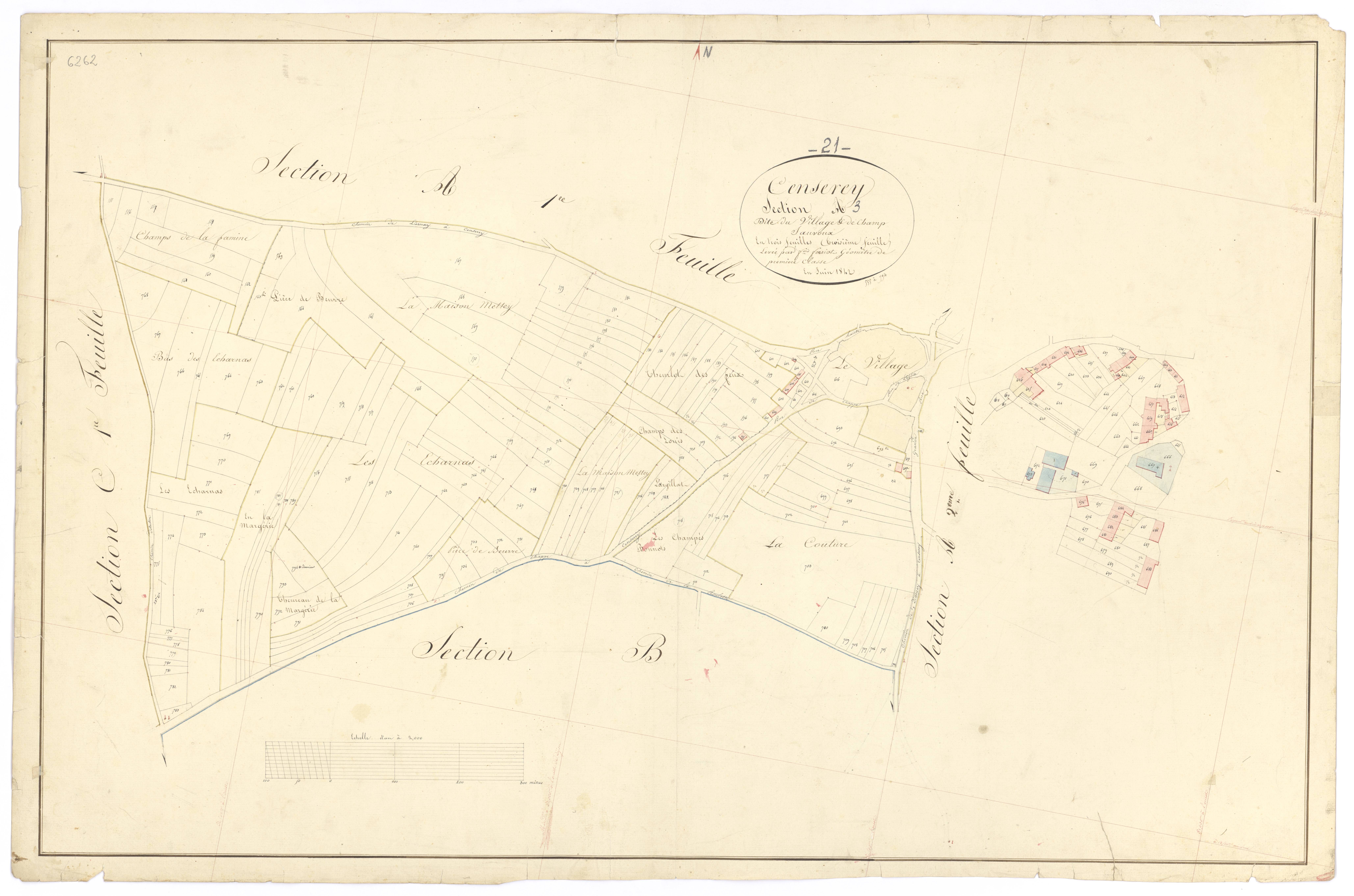Censerey - Section A3 - 3 P PLAN 129/4