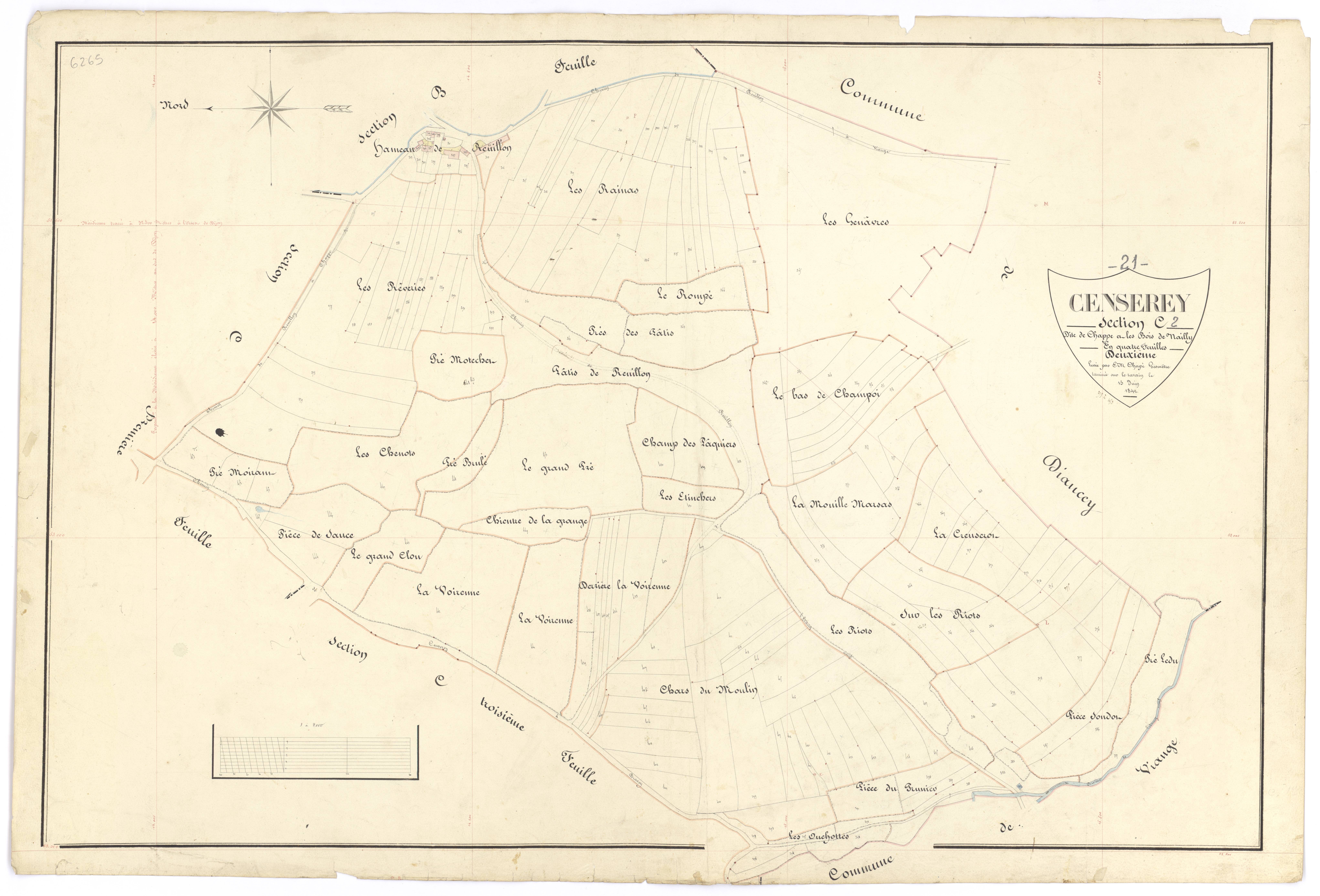 Censerey - Section C2 - 3 P PLAN 129/7
