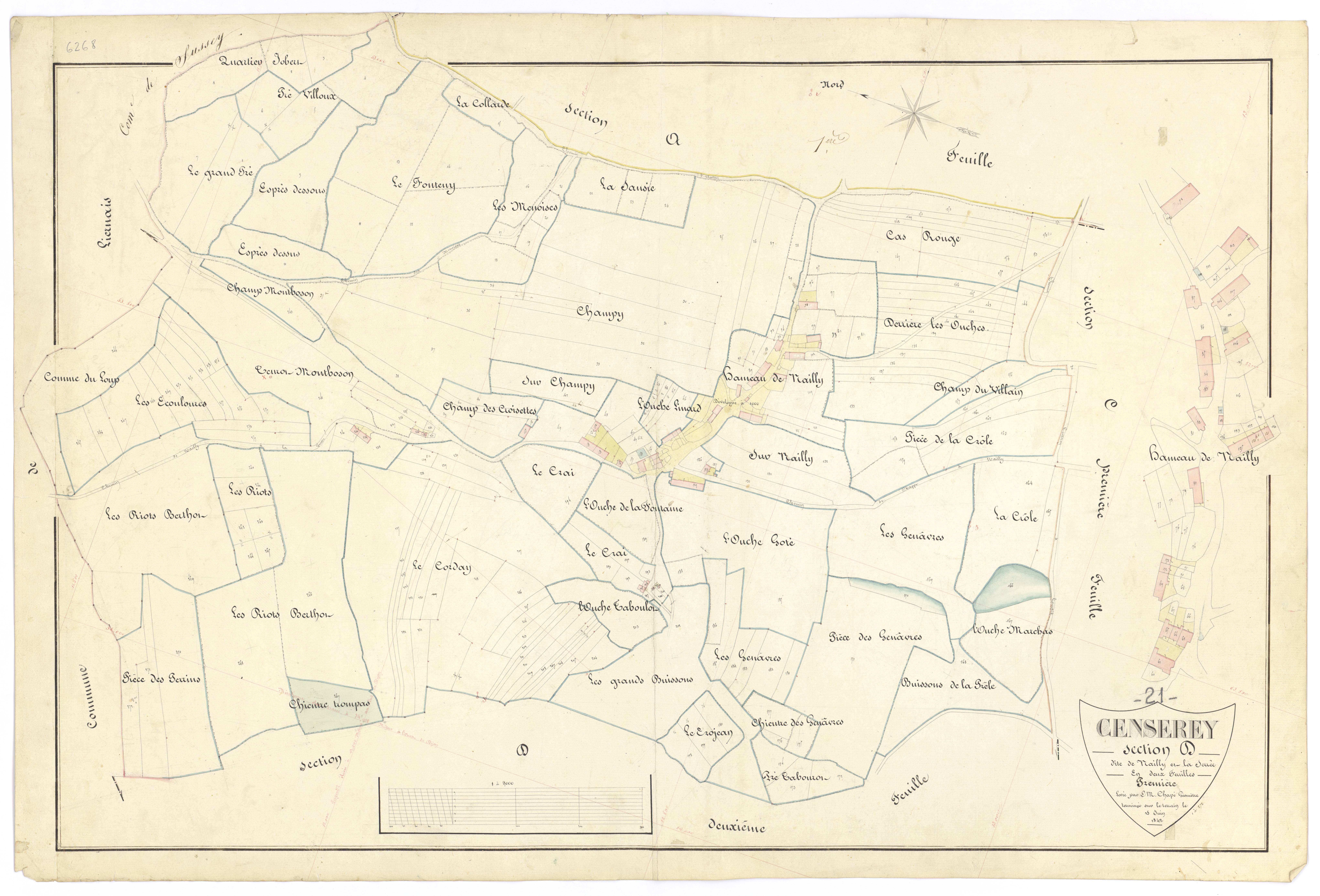 Censerey - Section D1 - 3 P PLAN 129/10