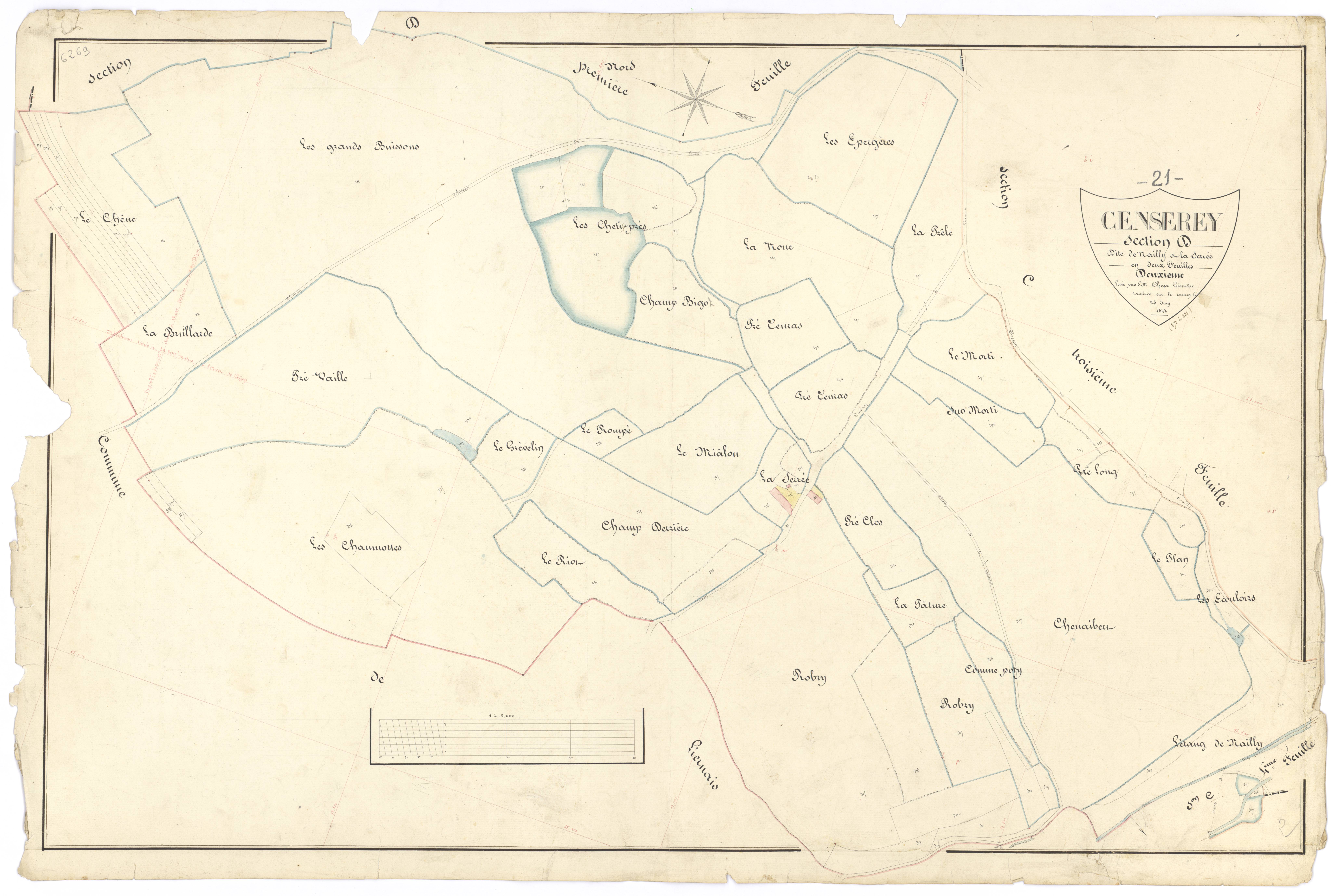 Censerey - Section D2 - 3 P PLAN 129/11