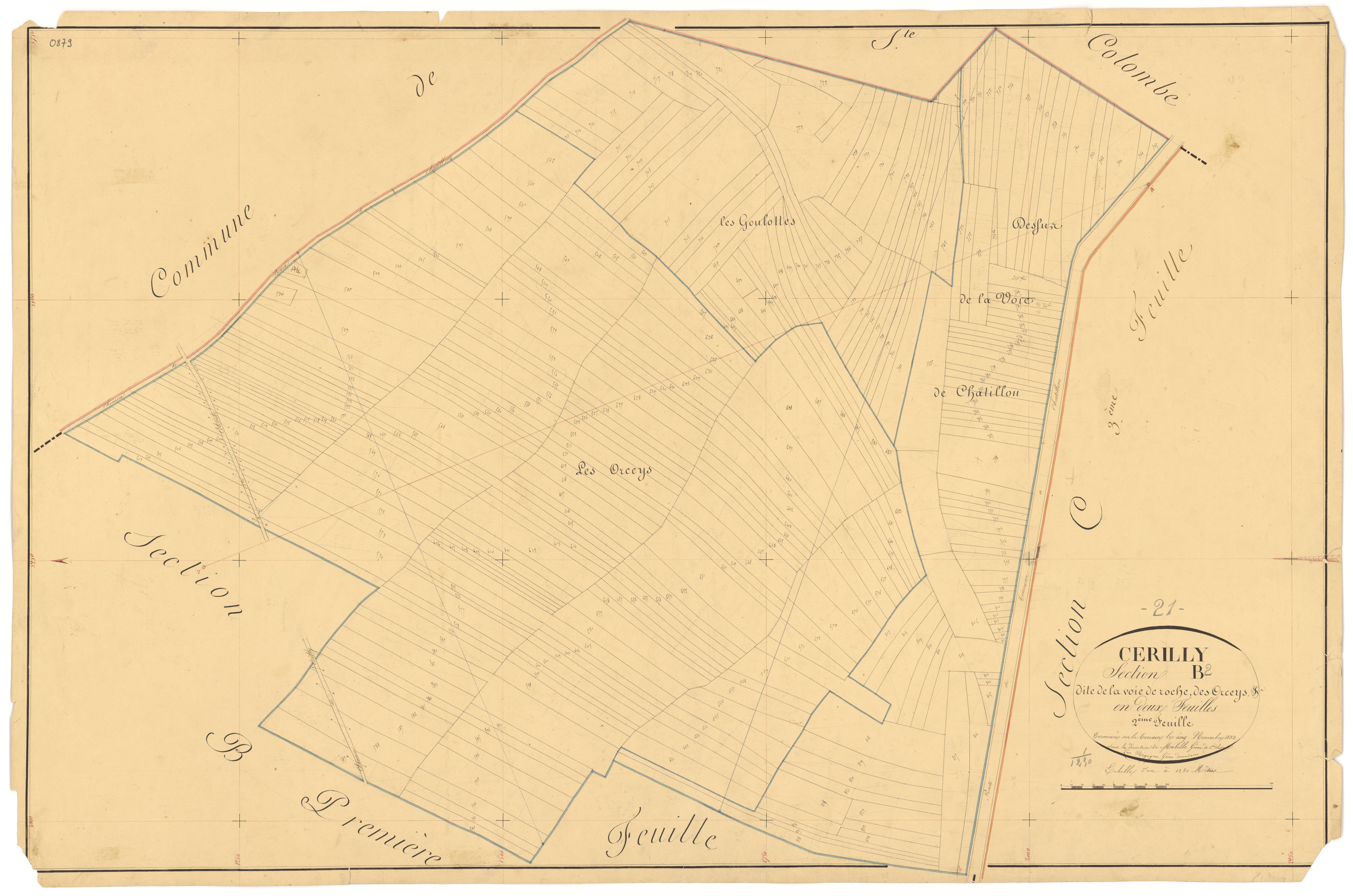 Cérilly - Section B2 - 3 P PLAN 130/6