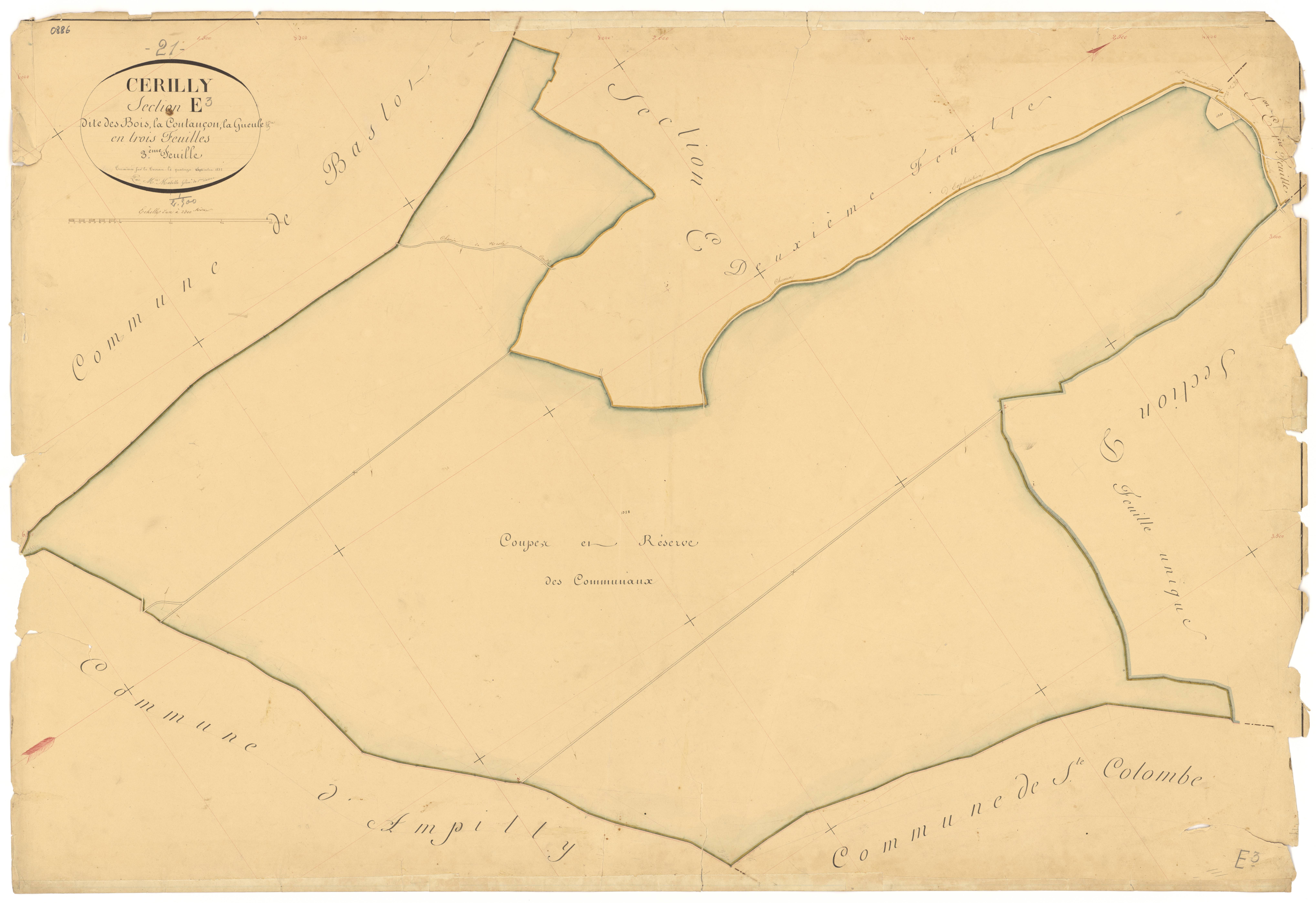 Cérilly - Section E3 - 3 P PLAN 130/13