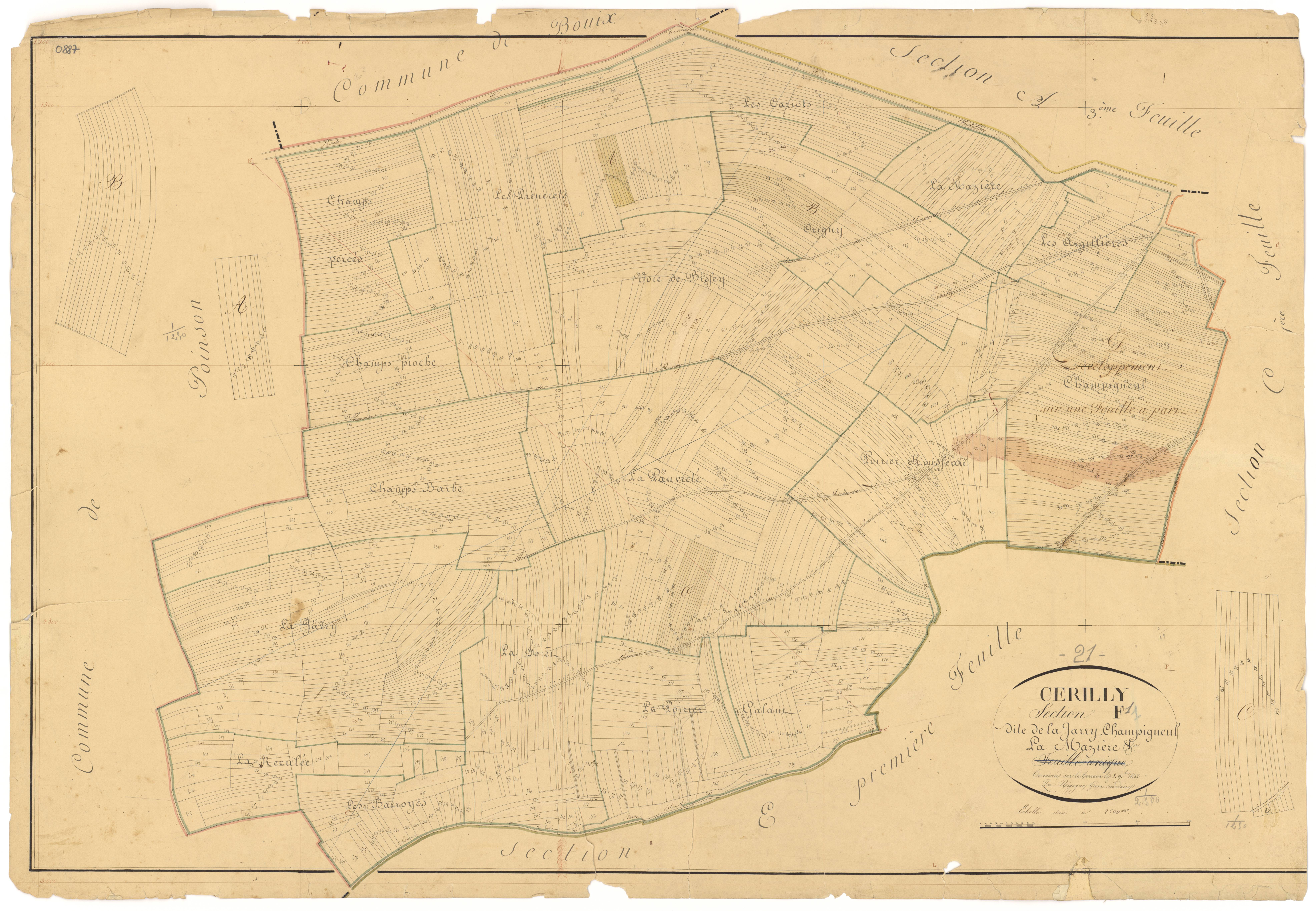 Cérilly - Section F - 3 P PLAN 130/14
