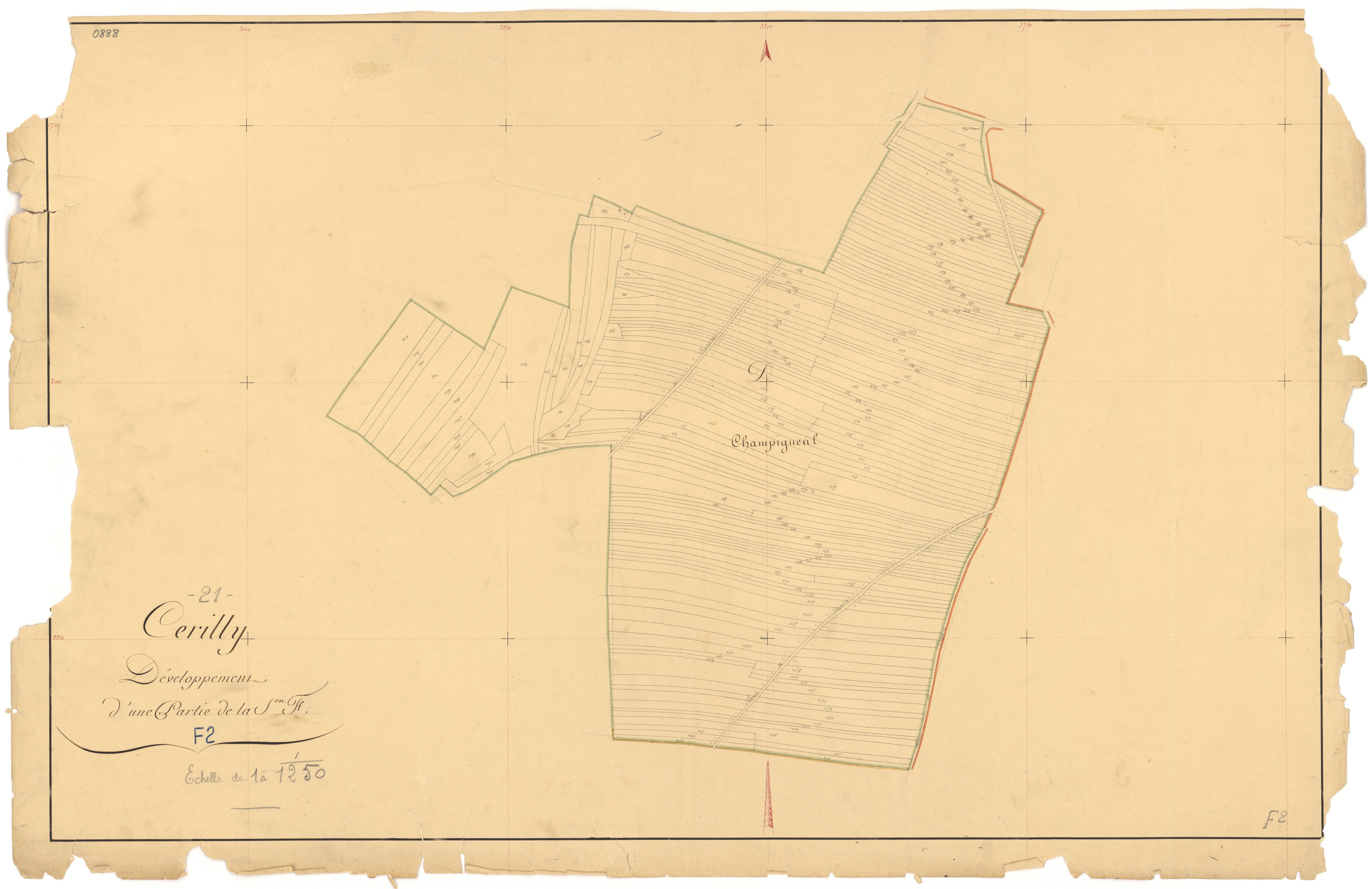 Cérilly - Section F - 3 P PLAN 130/15