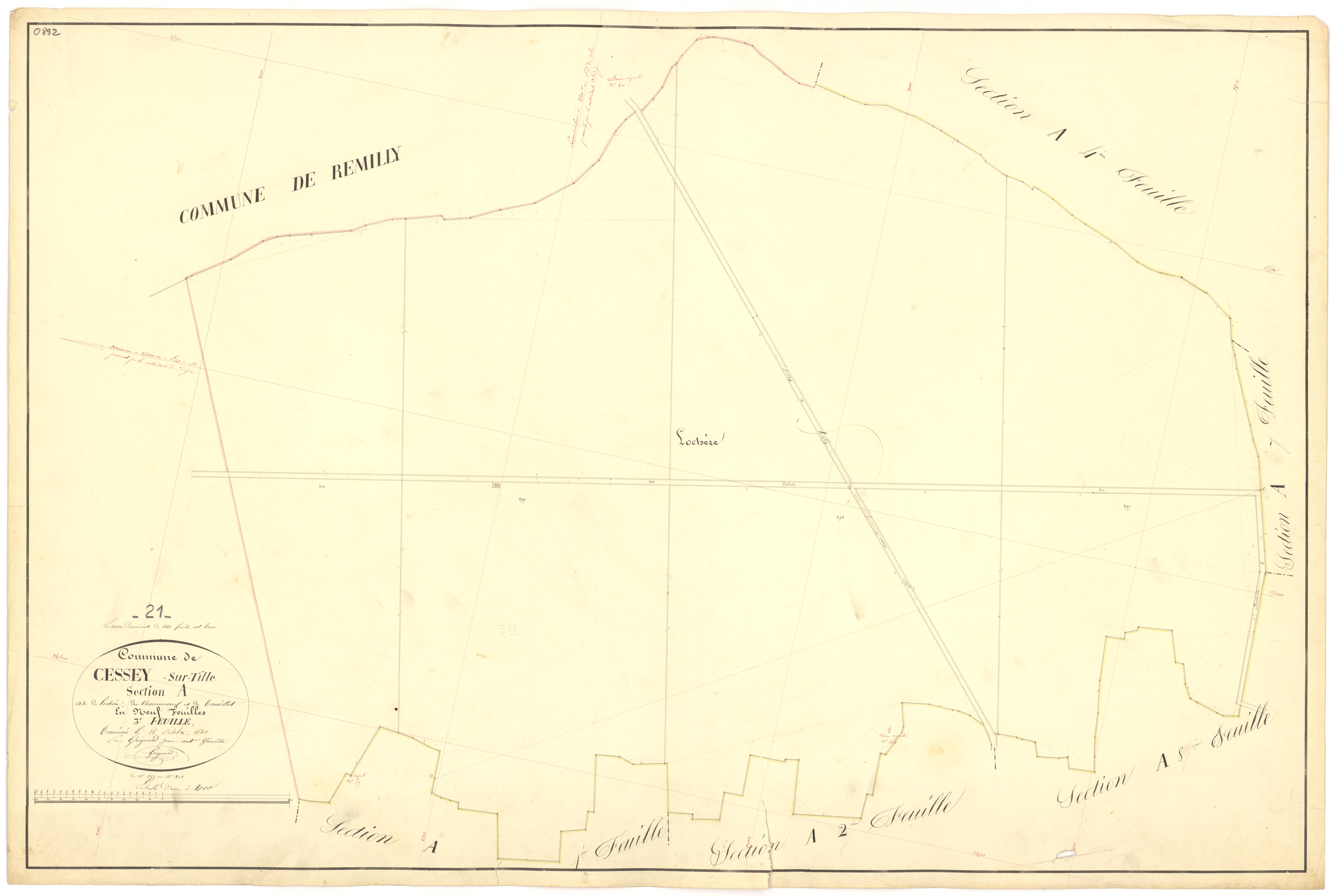 Cessey-sur-Tille - Section A3 - 3 P PLAN 131/4