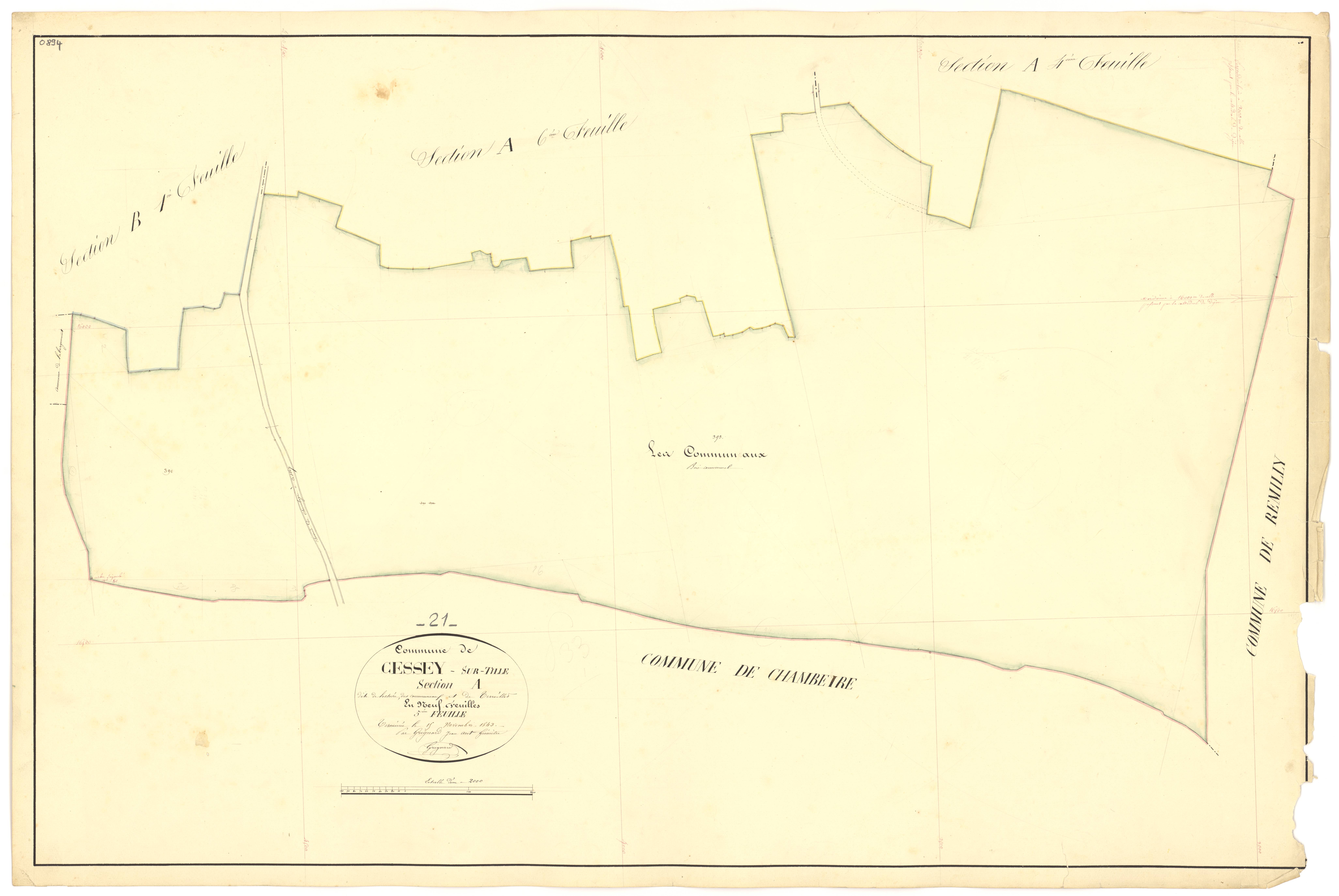Cessey-sur-Tille - Section A5 - 3 P PLAN 131/6