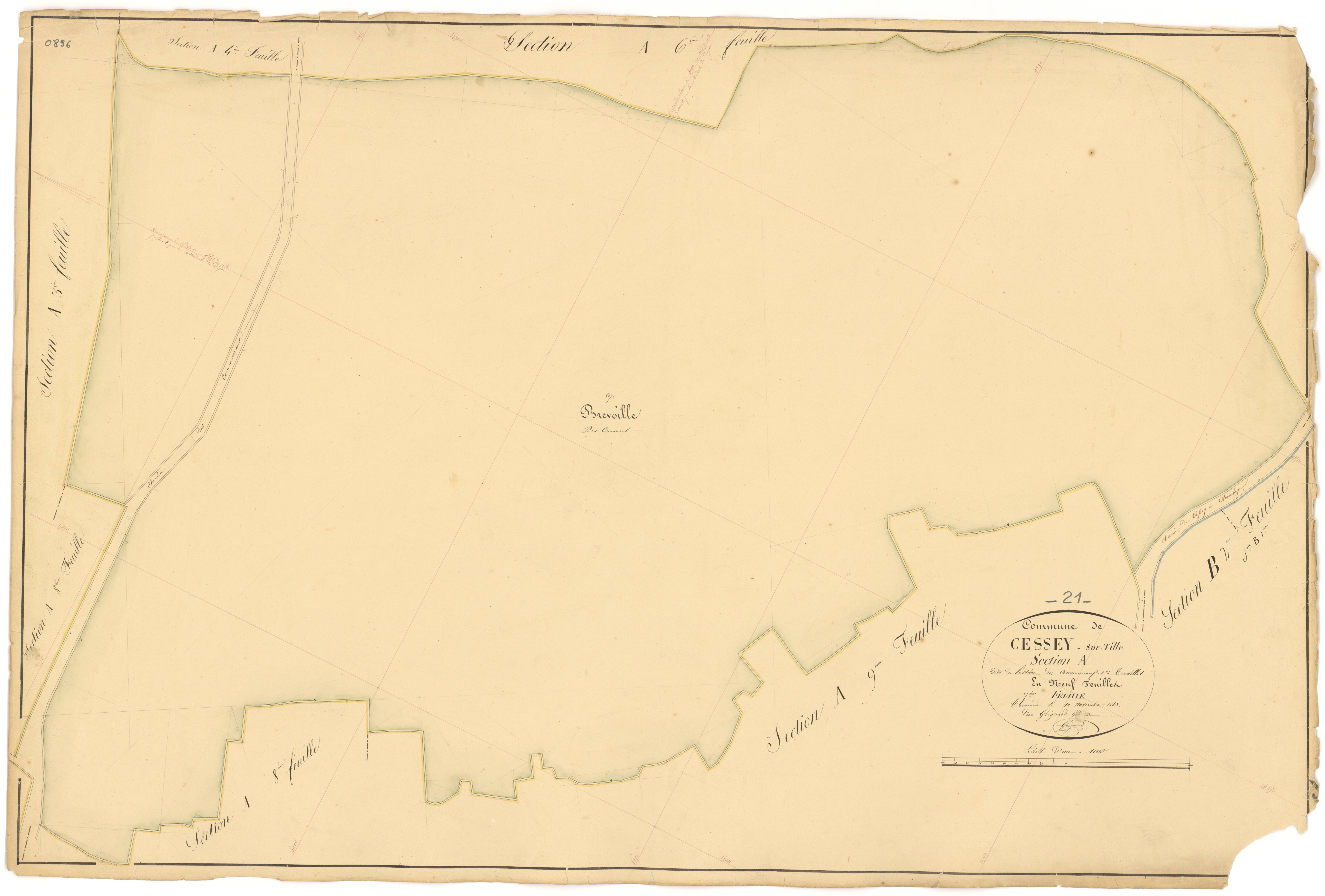 Cessey-sur-Tille - Section A7 - 3 P PLAN 131/8