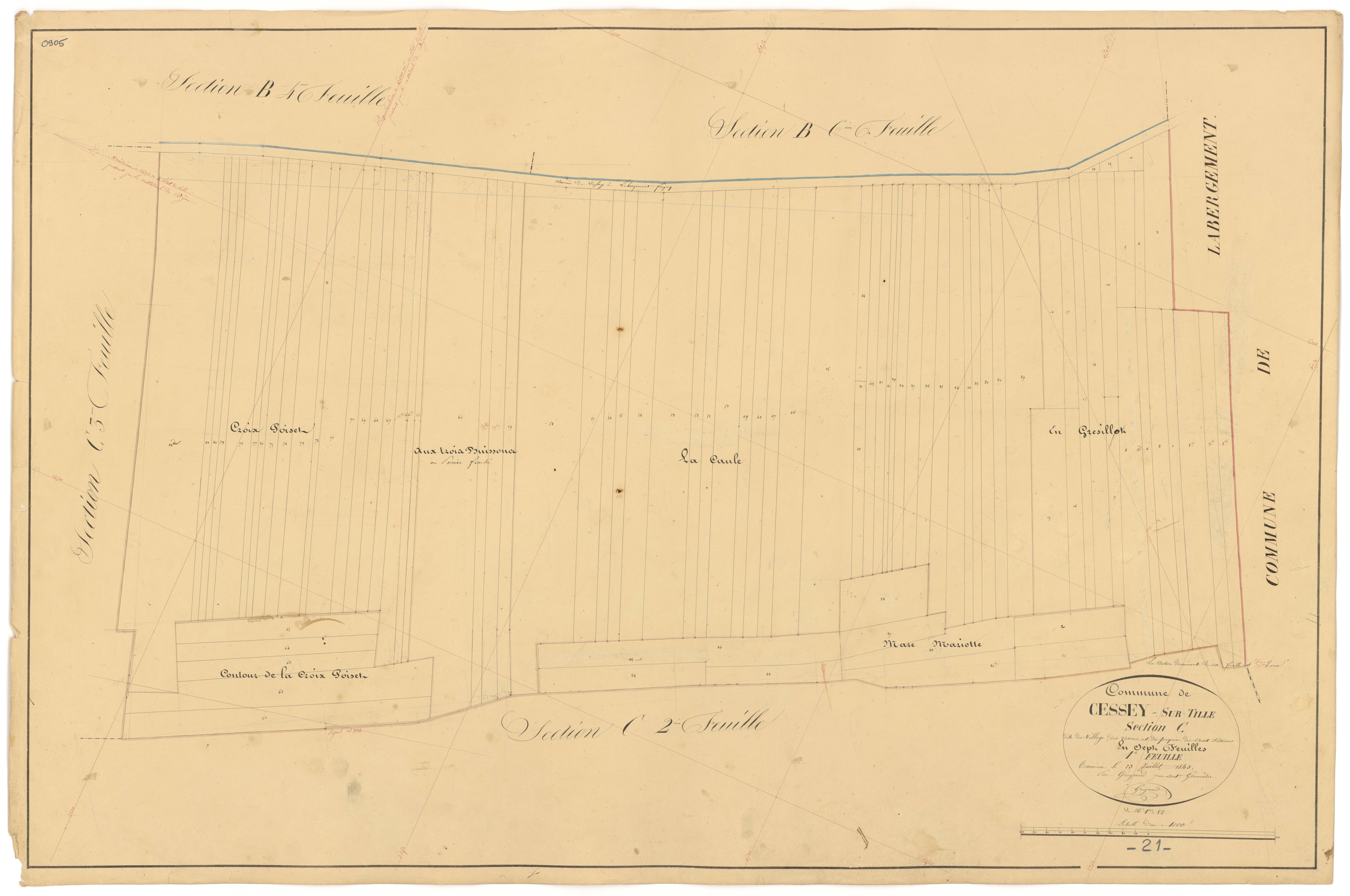 Cessey-sur-Tille - Section C1 - 3 P PLAN 131/17