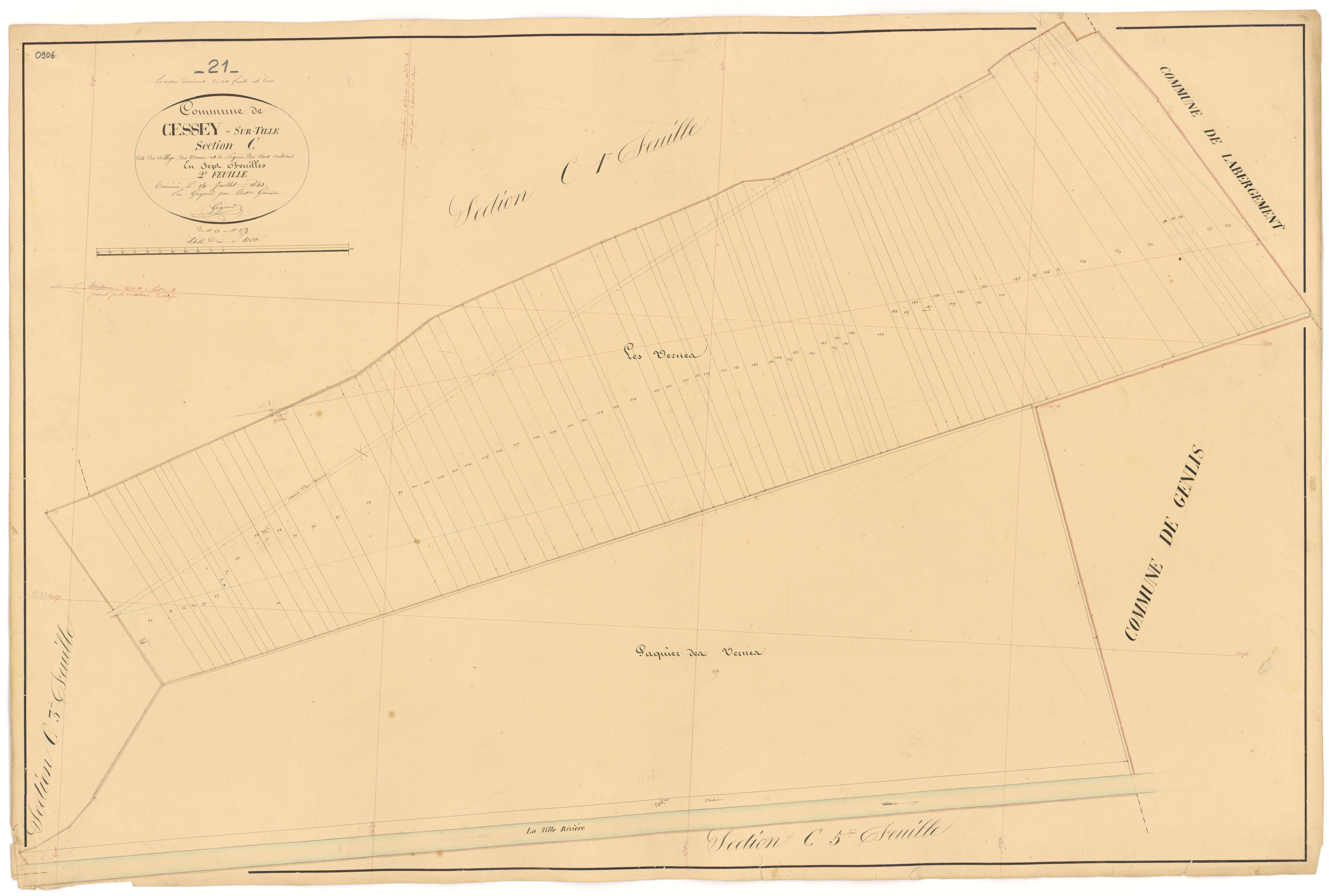 Cessey-sur-Tille - Section C2 - 3 P PLAN 131/18