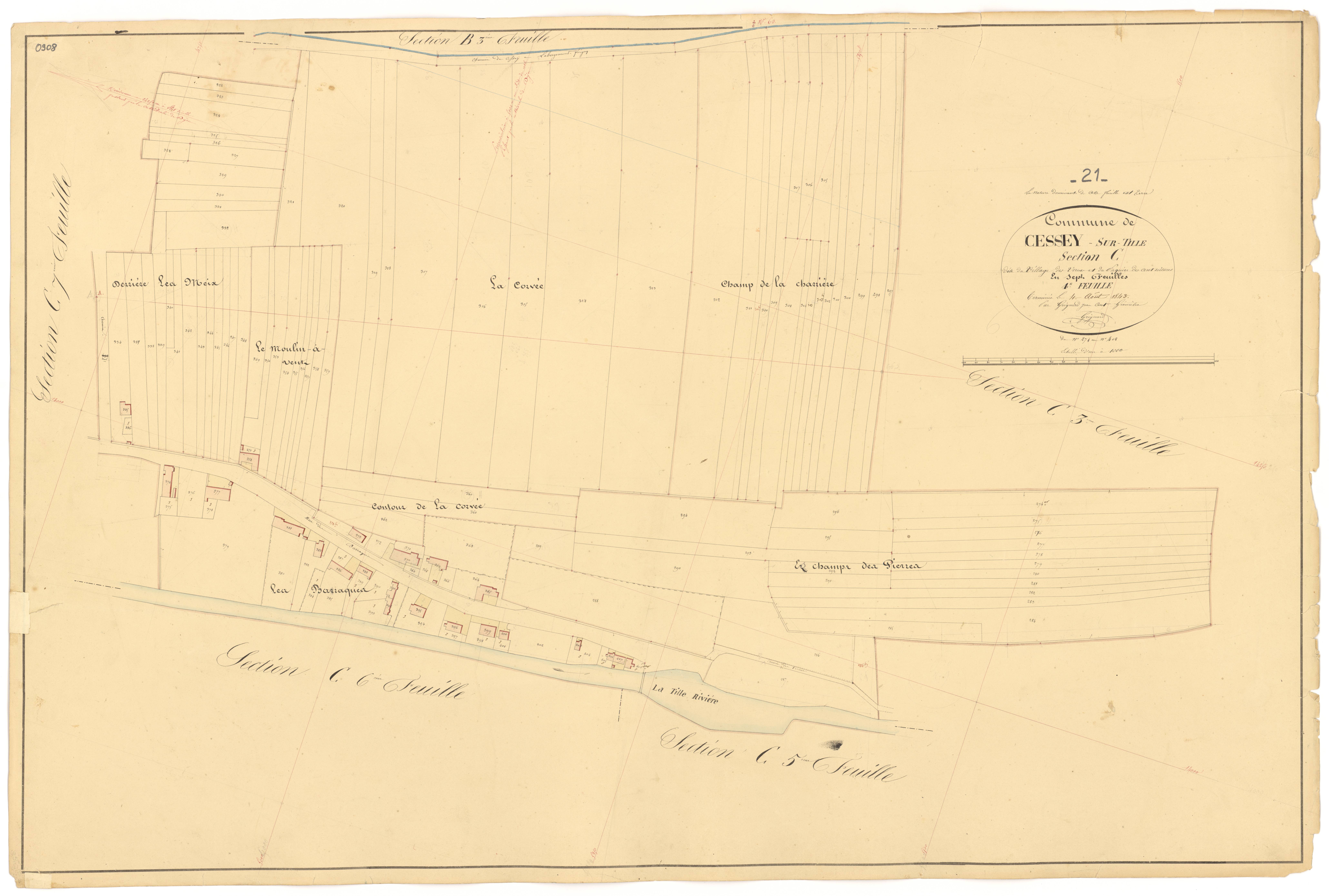 Cessey-sur-Tille - Section C4 - 3 P PLAN 131/20