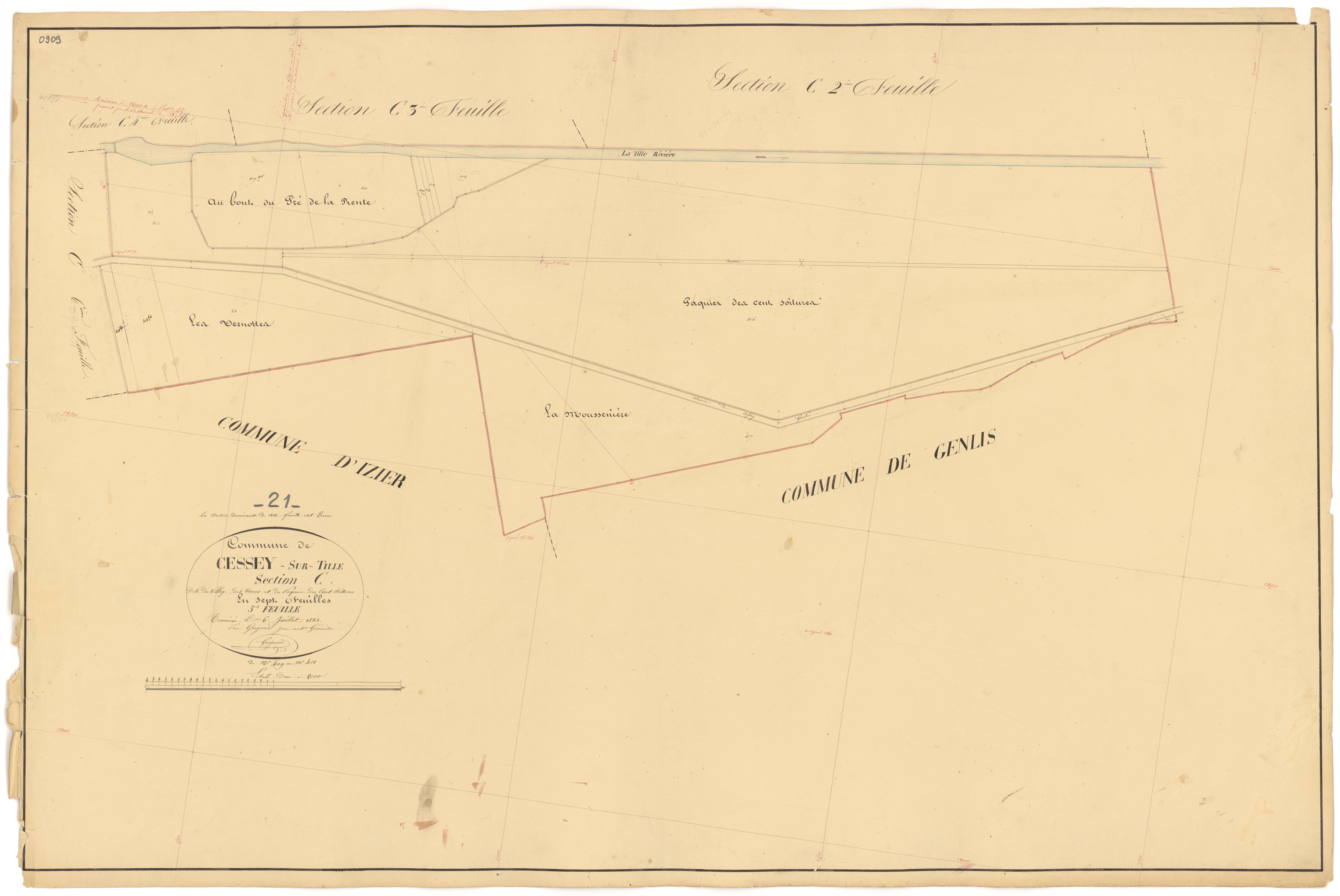 Cessey-sur-Tille - Section C5 - 3 P PLAN 131/21