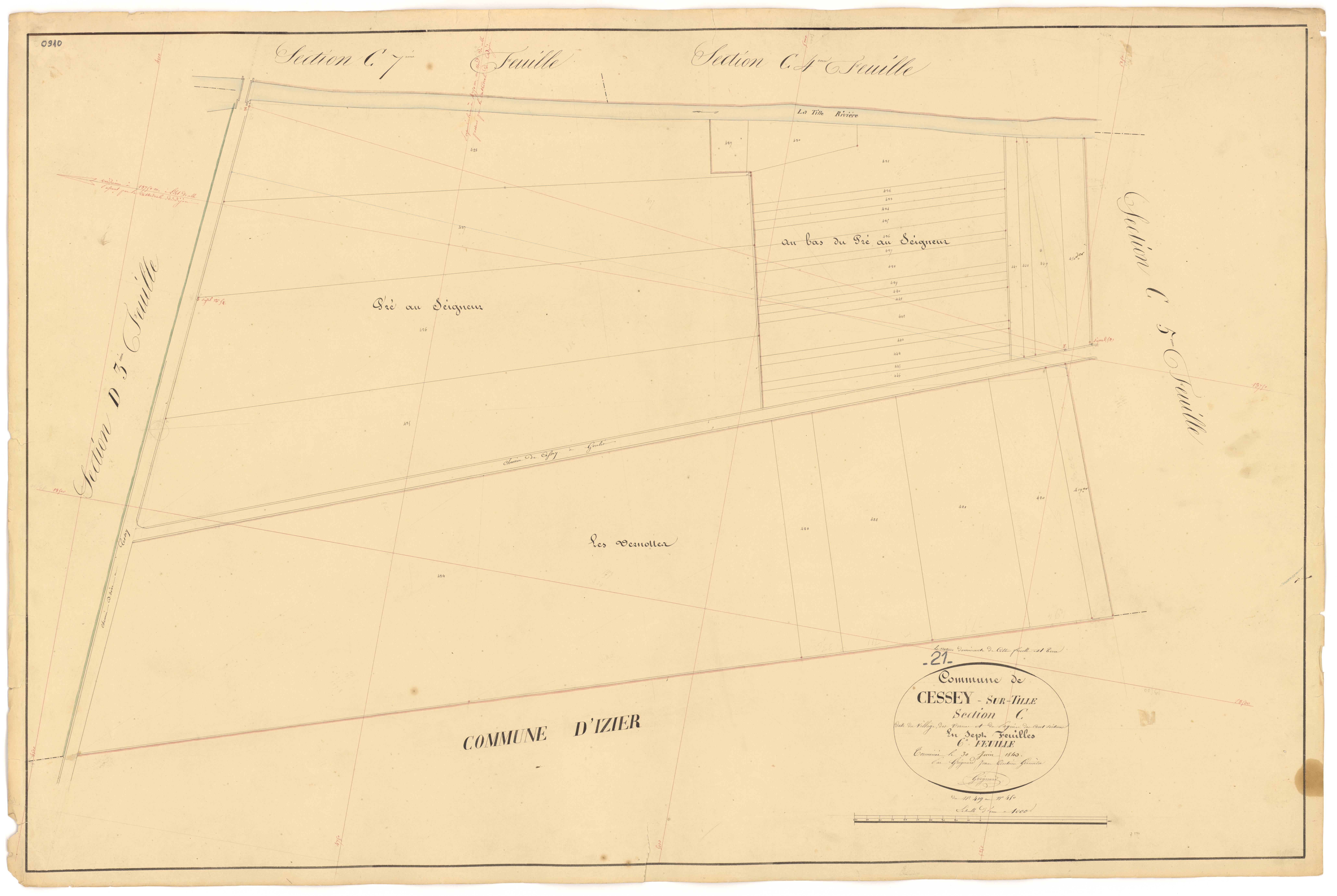 Cessey-sur-Tille - Section C6 - 3 P PLAN 131/22