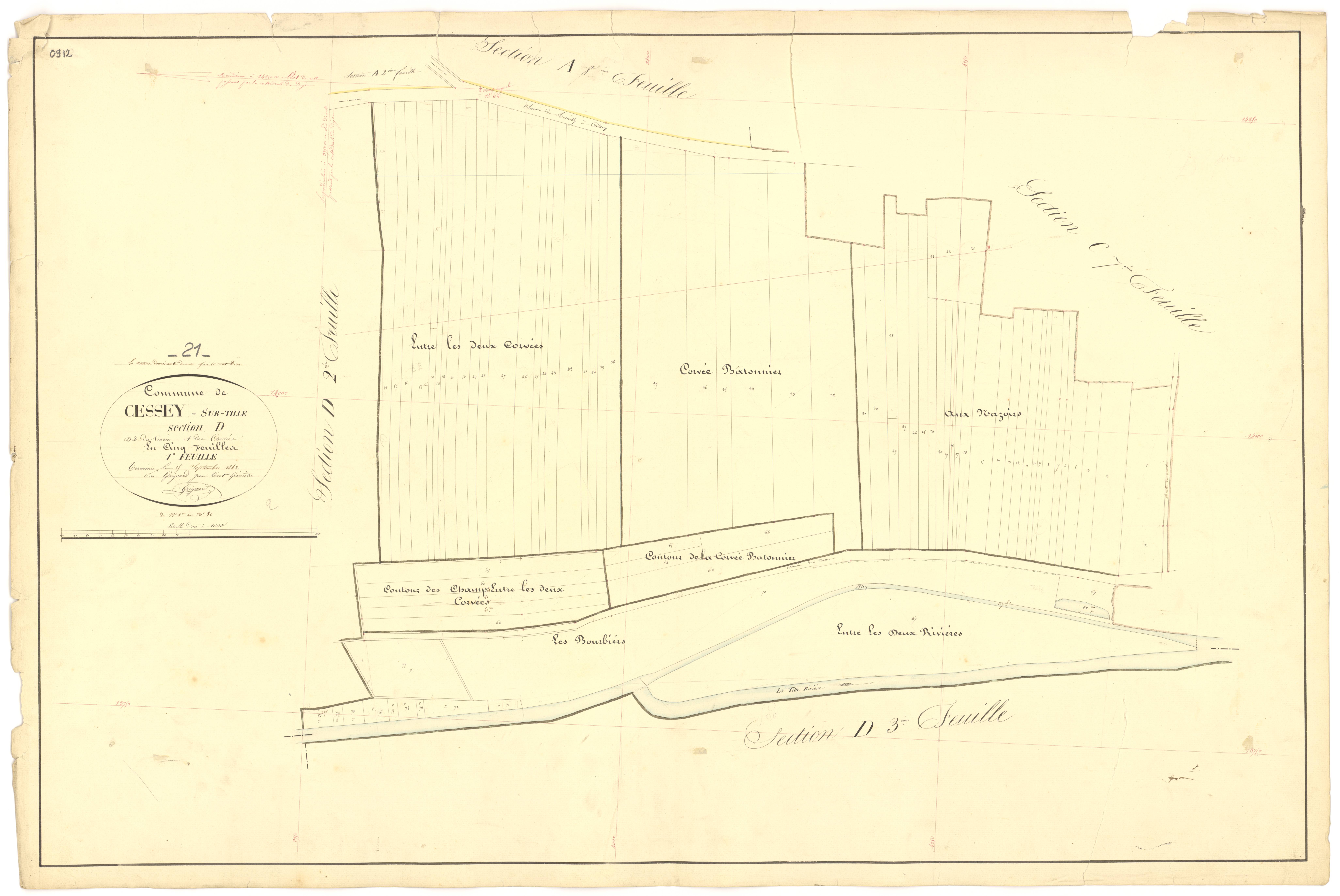 Cessey-sur-Tille - Section D1 - 3 P PLAN 131/24