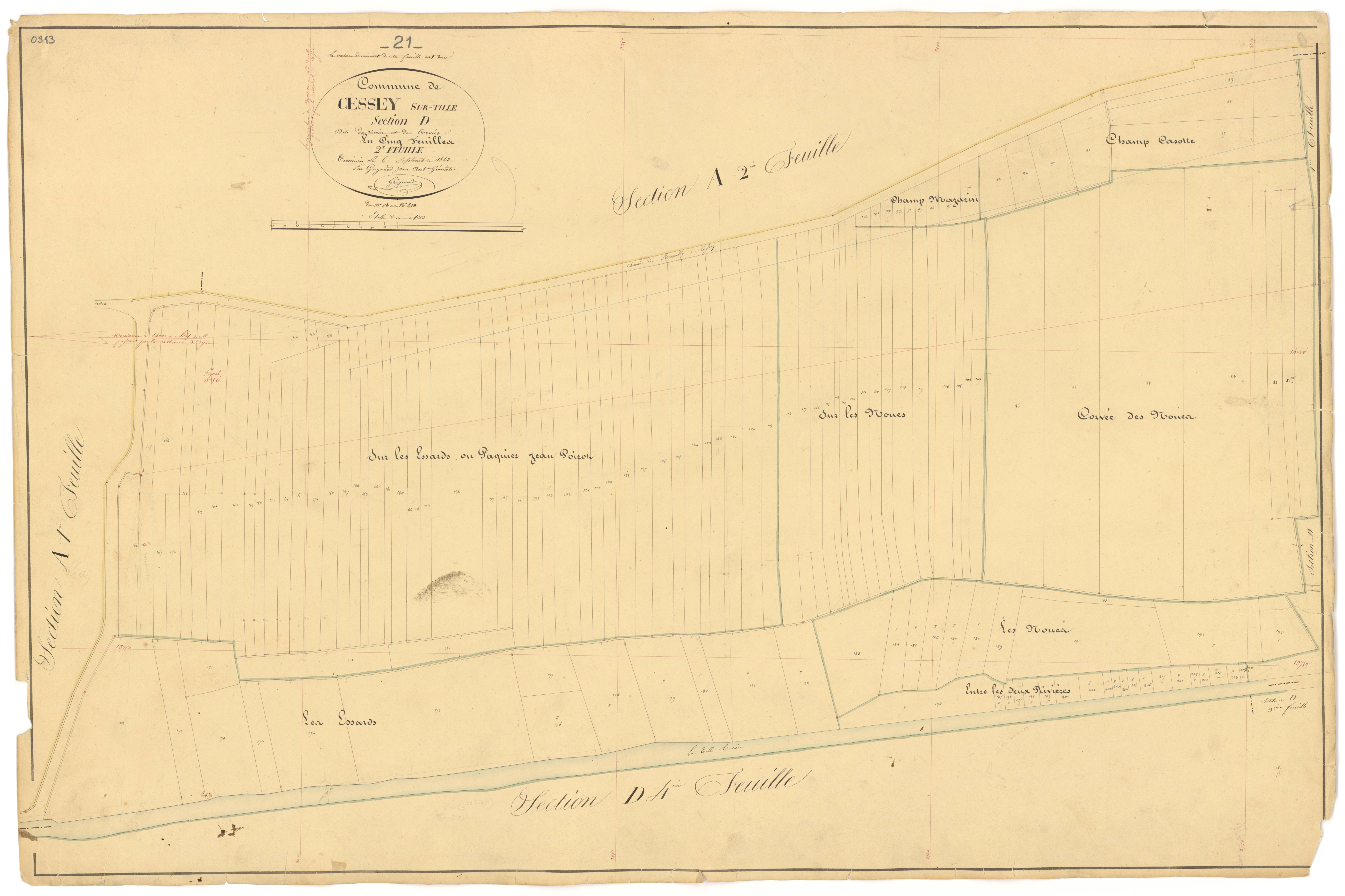 Cessey-sur-Tille - Section D2 - 3 P PLAN 131/25