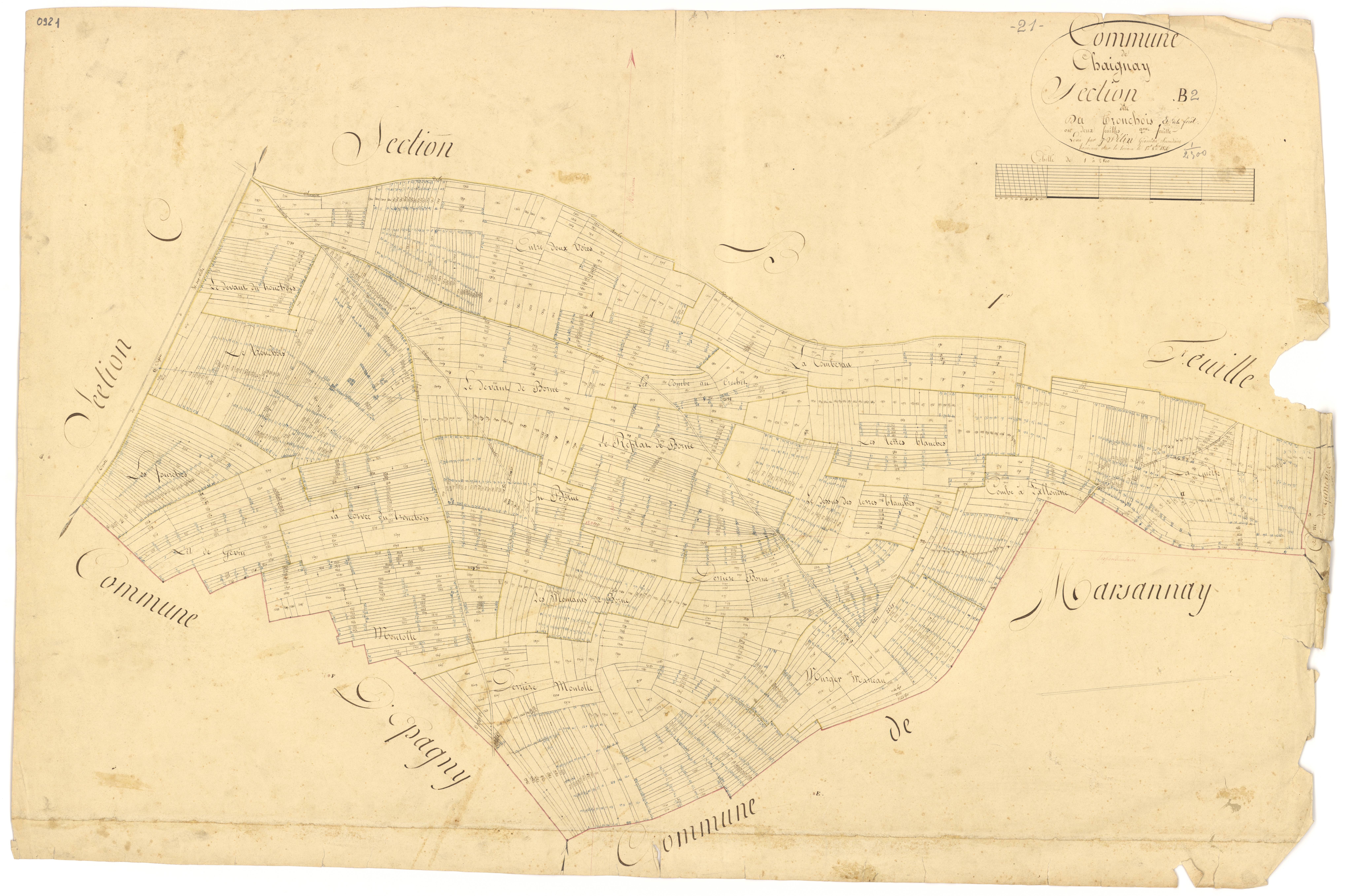 Chaignay - Section B2 - 3 P PLAN 132/5