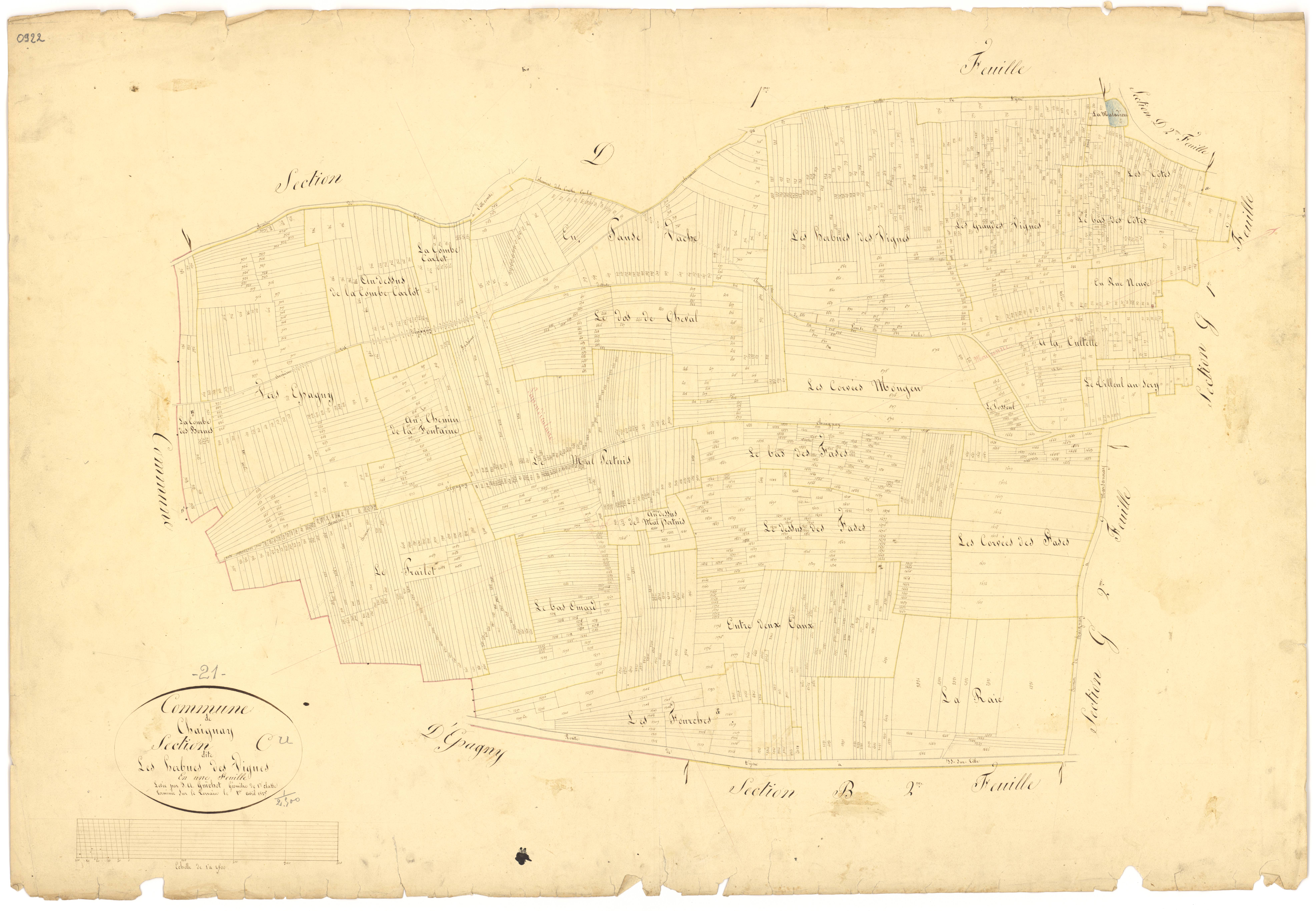Chaignay - Section C - 3 P PLAN 132/6