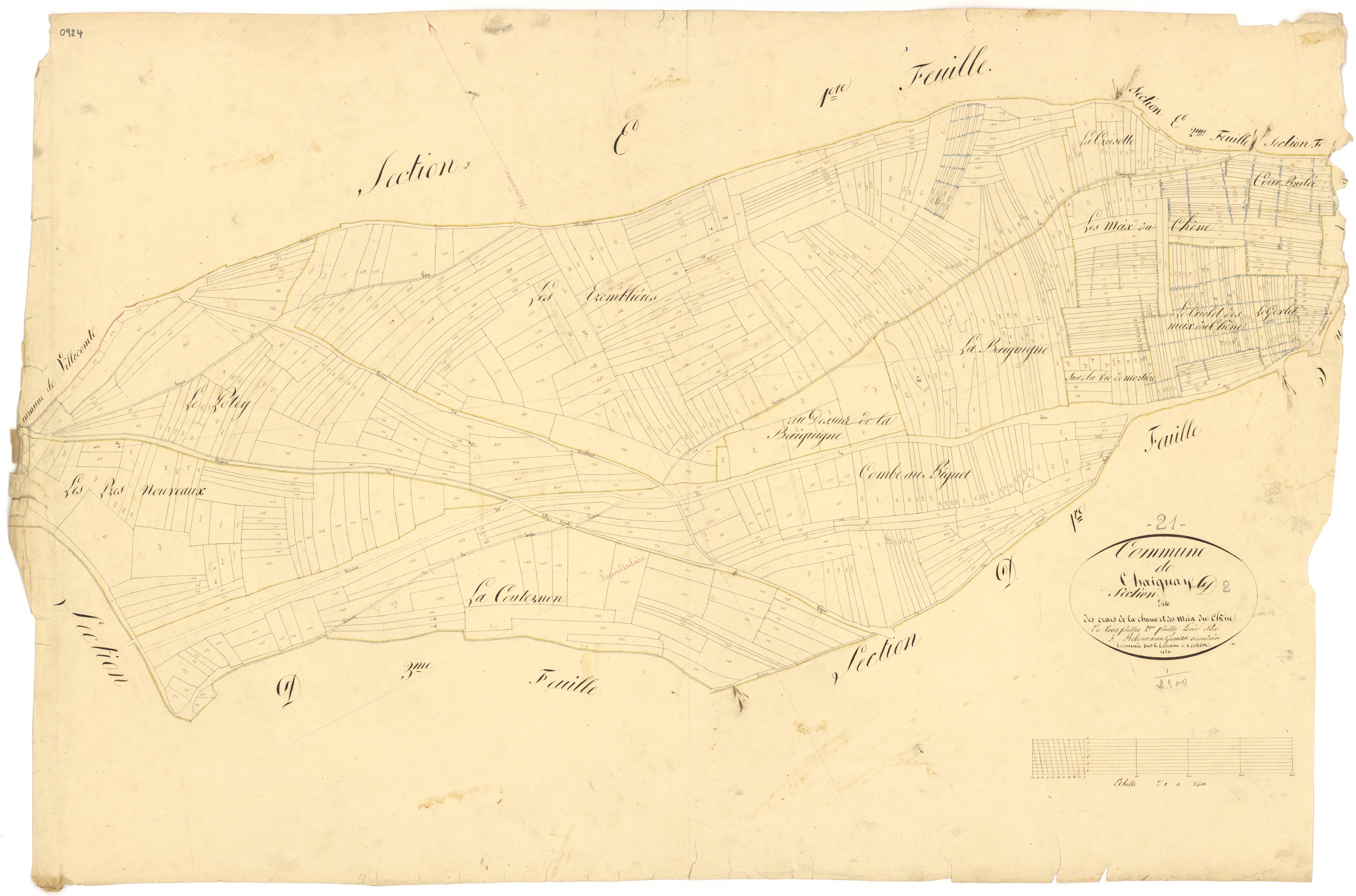 Chaignay - Section D2 - 3 P PLAN 132/8