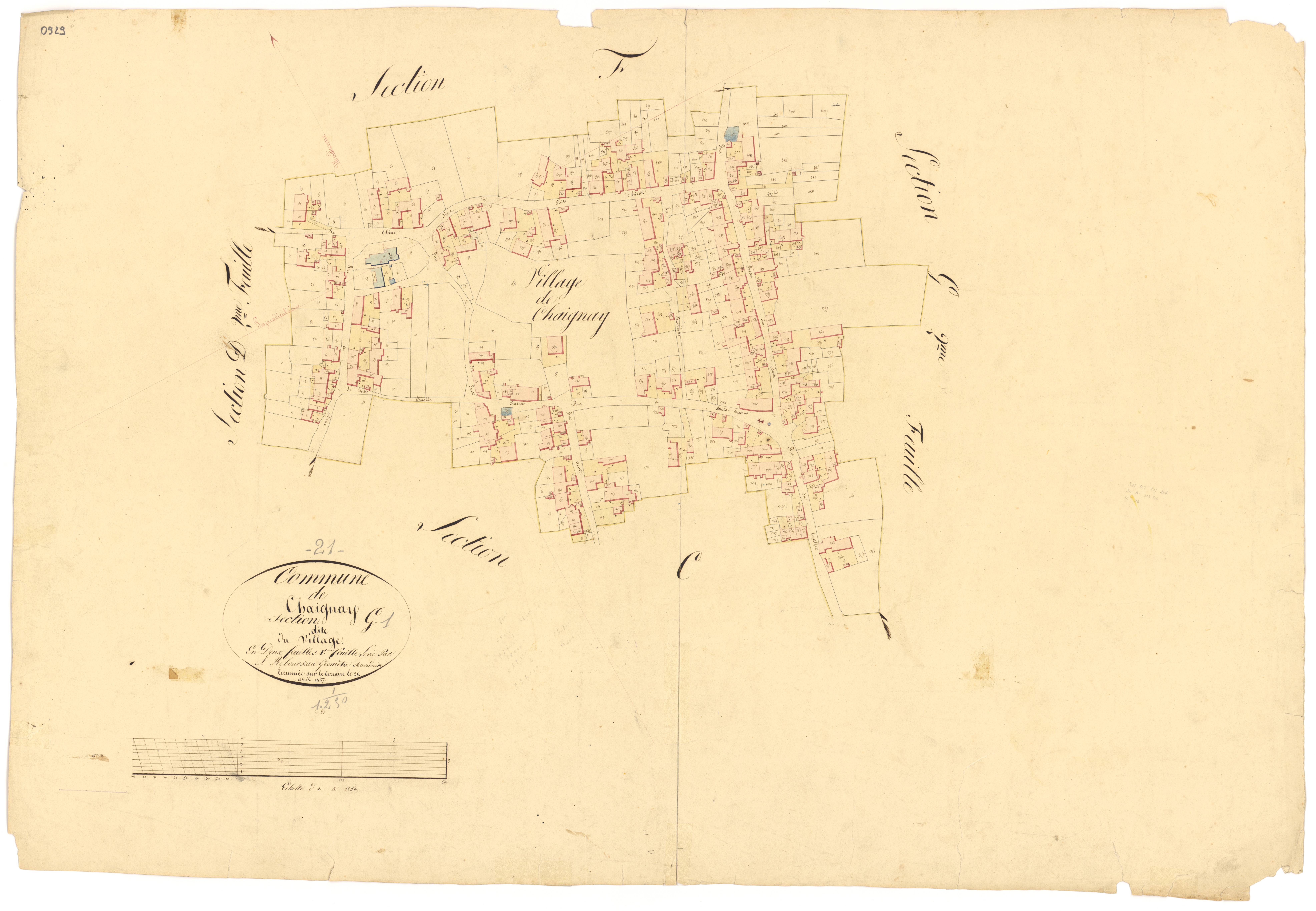 Chaignay - Section G1 - 3 P PLAN 132/13