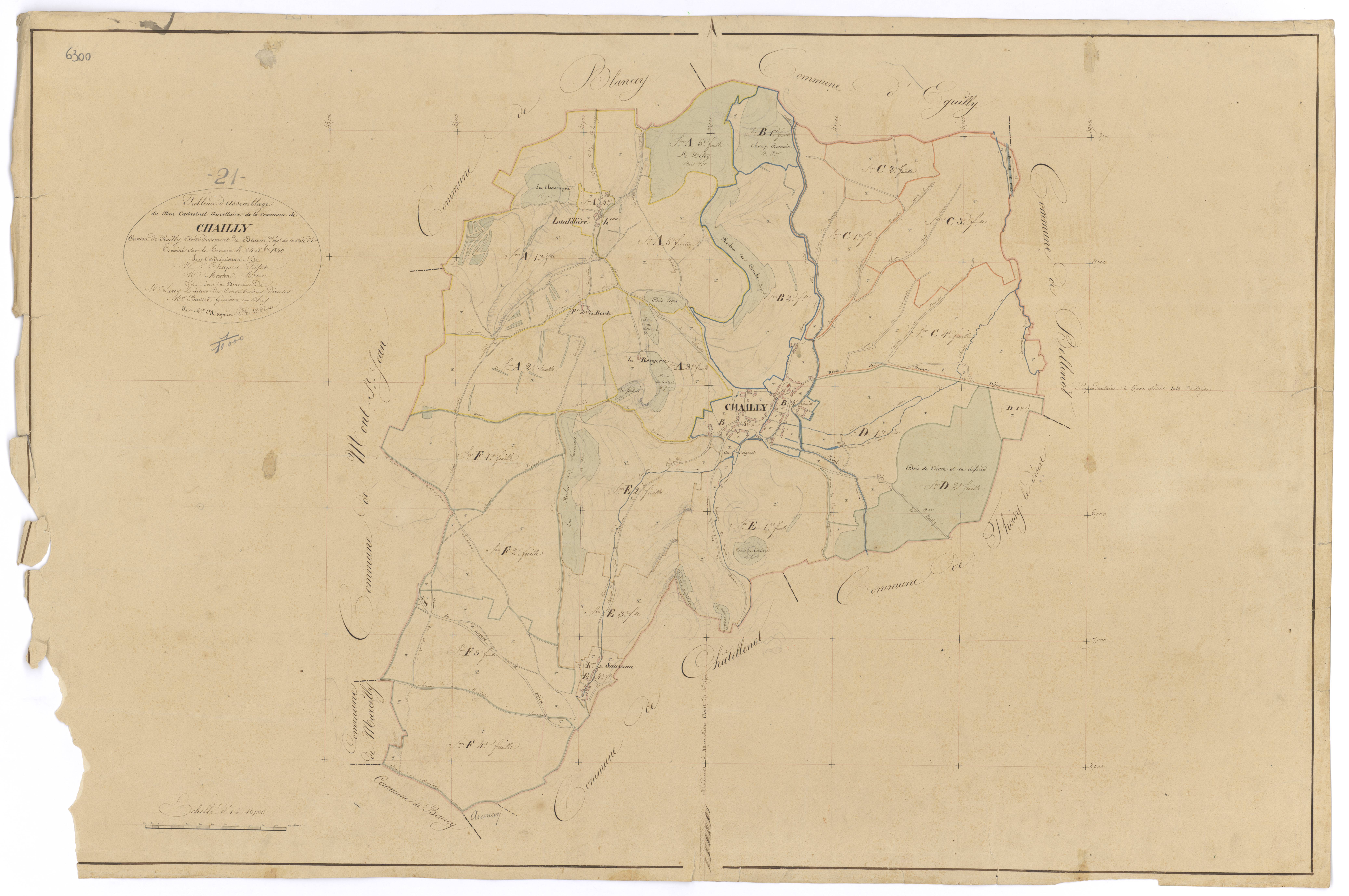 Chailly-sur-Armançon - Tableau d'assemblage - 3 P PLAN 133/1