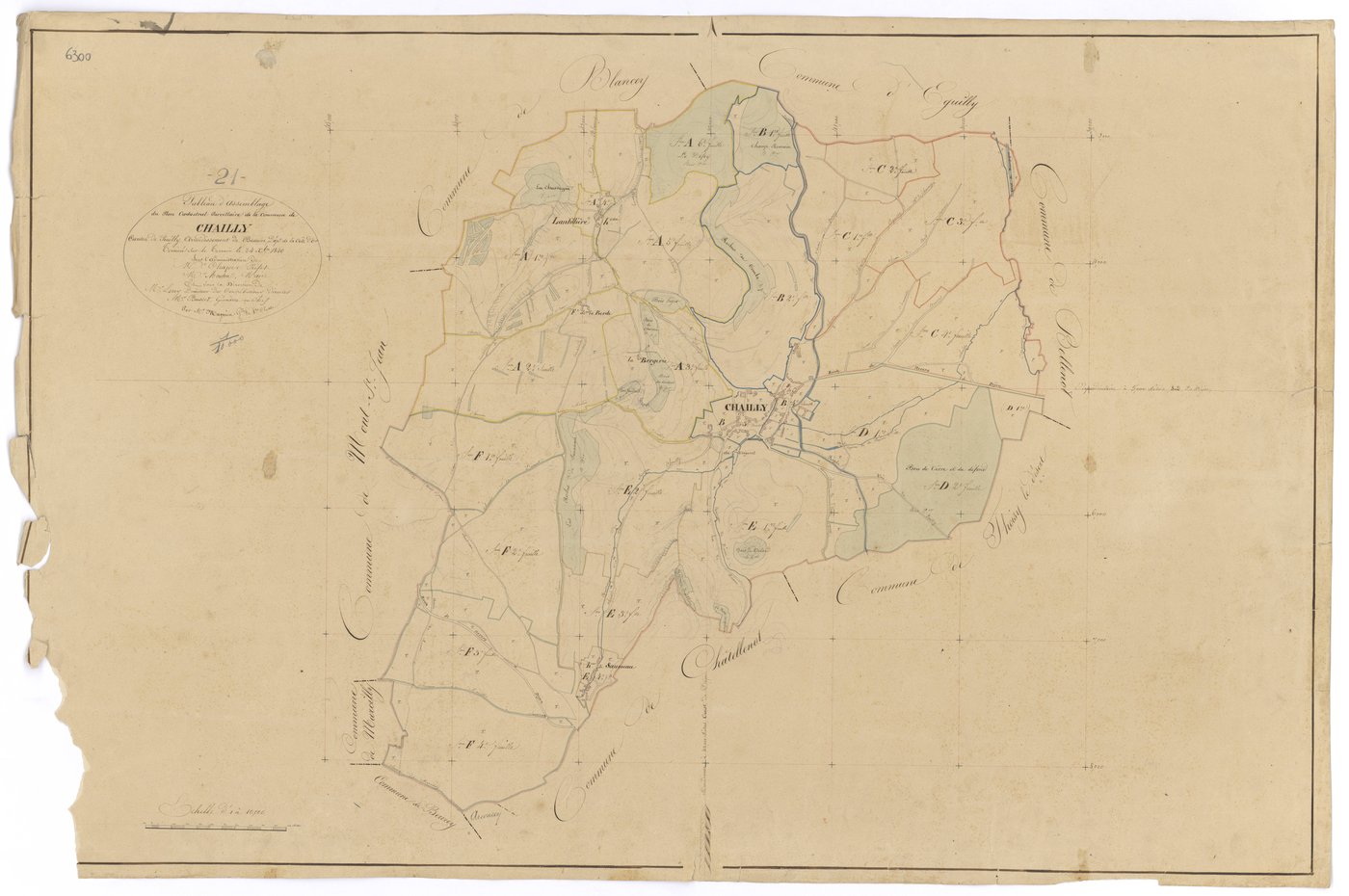 Chailly-sur-Armançon - Tableau d'assemblage - 3 P PLAN 133/1