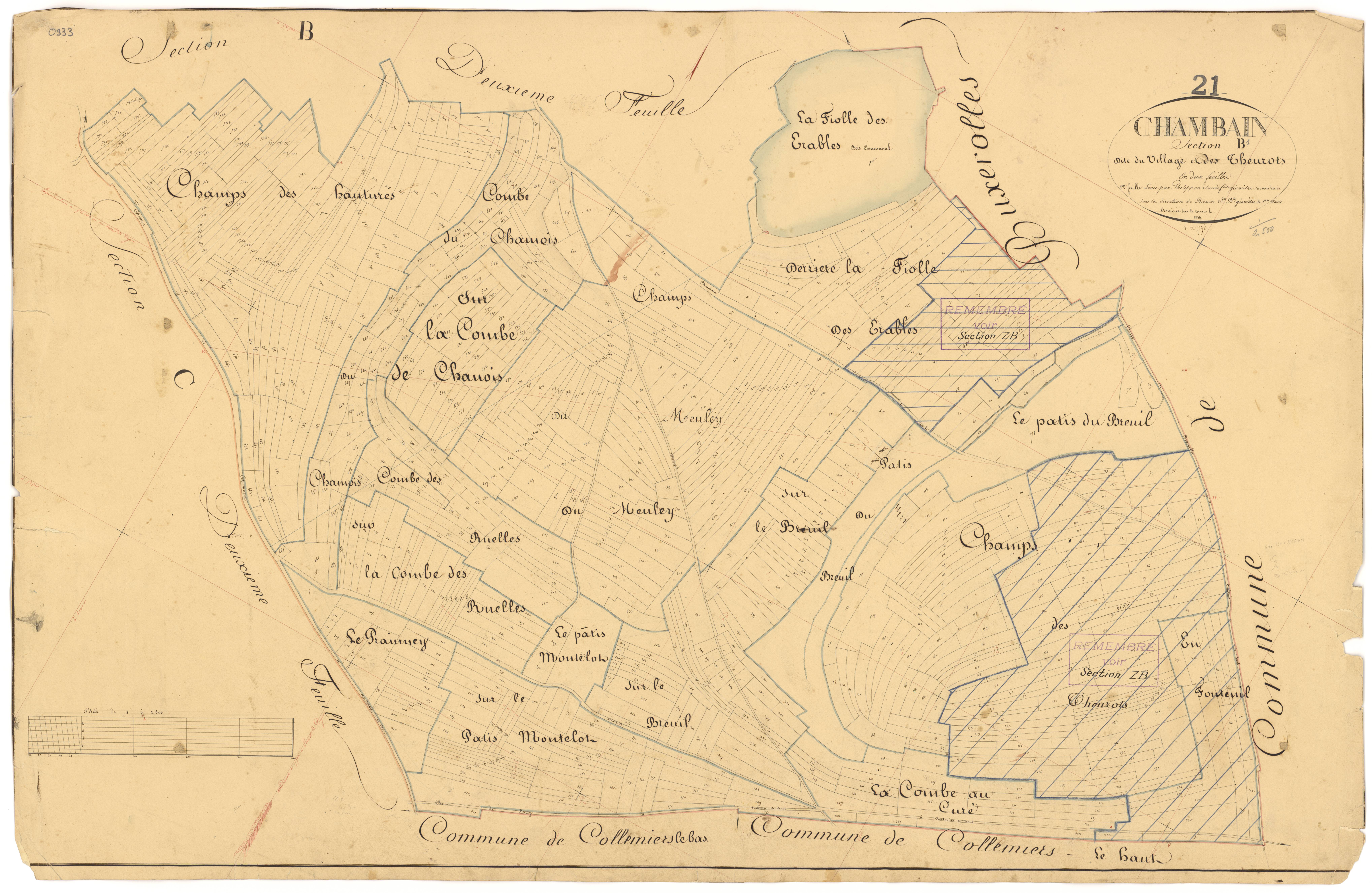 Chambain - Section B1 - 3 P PLAN 135/3