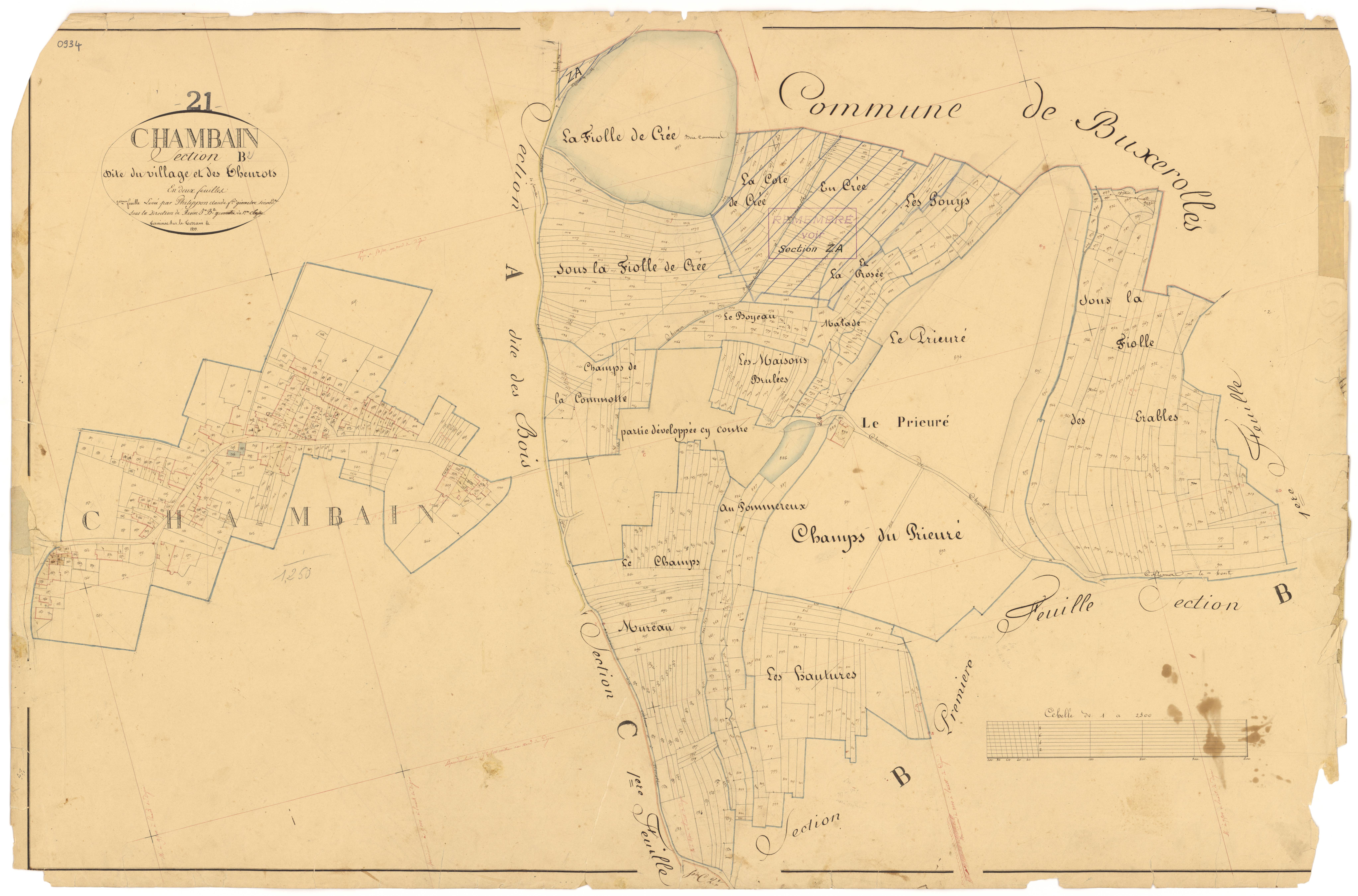Chambain - Section B2 - 3 P PLAN 135/4