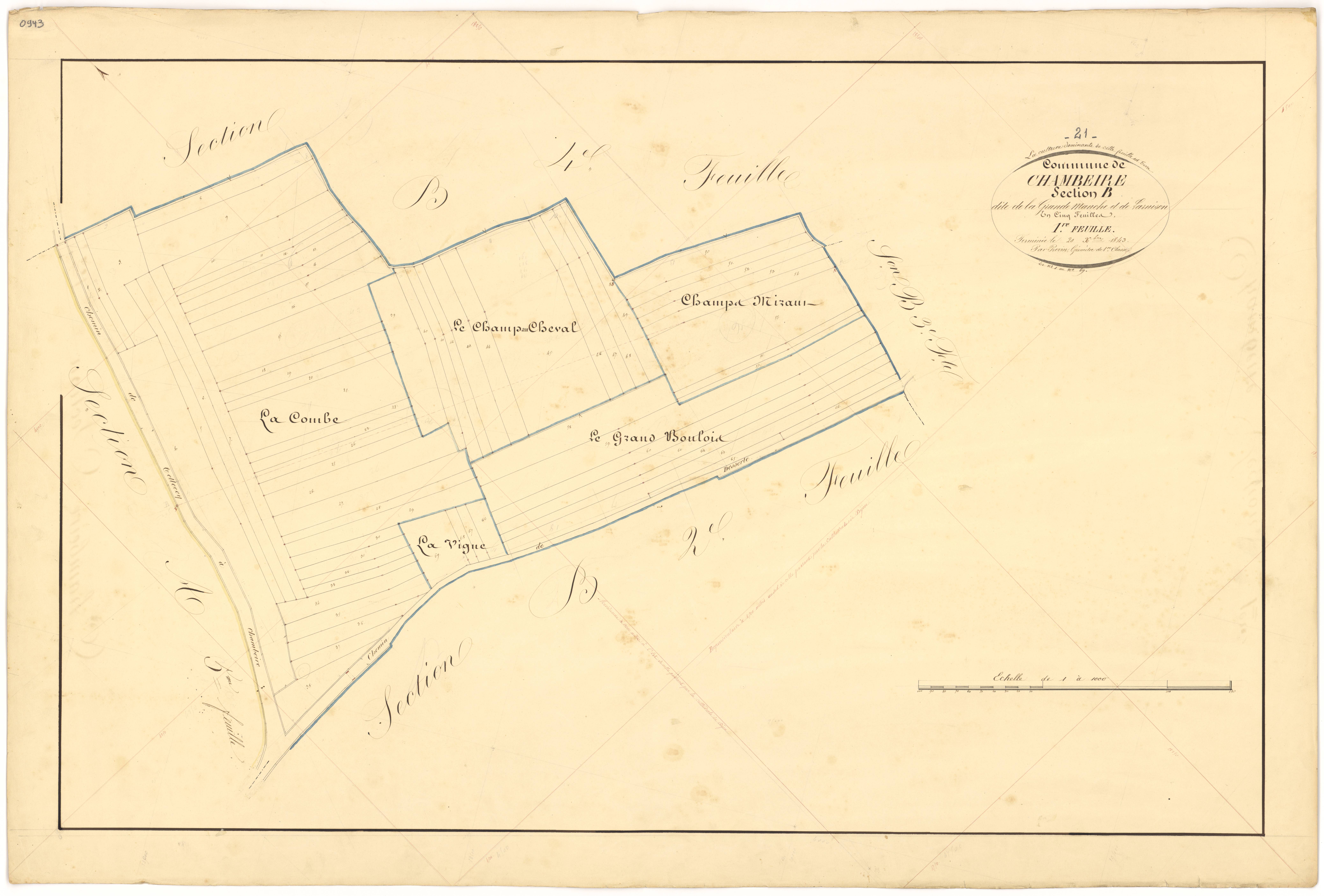 Chambeire - Section B1 - 3 P PLAN 136/7