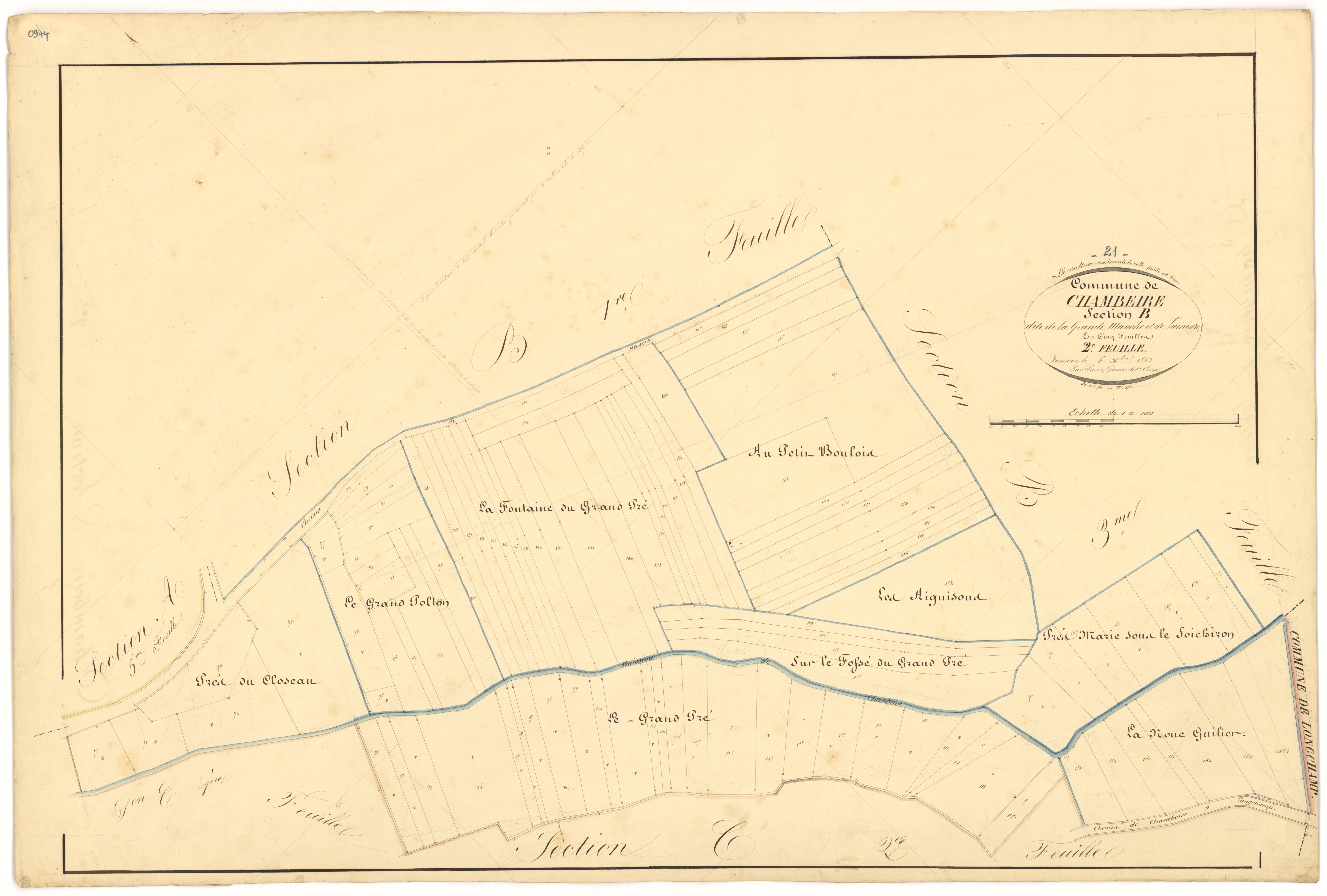 Chambeire - Section B2 - 3 P PLAN 136/8